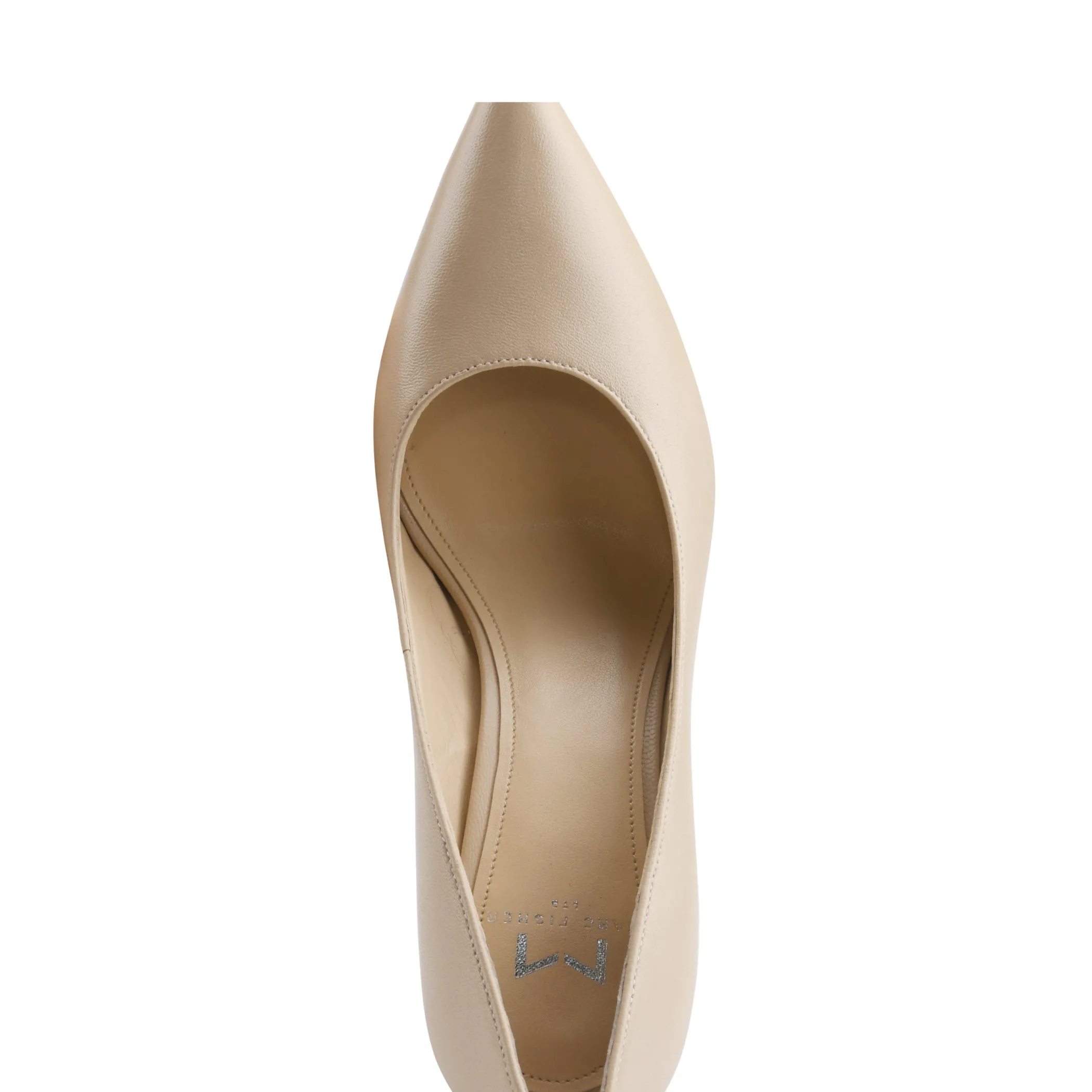 Store Marc Fisher Abilene Block Heel Pointy Toe Pump Light Natural Leather