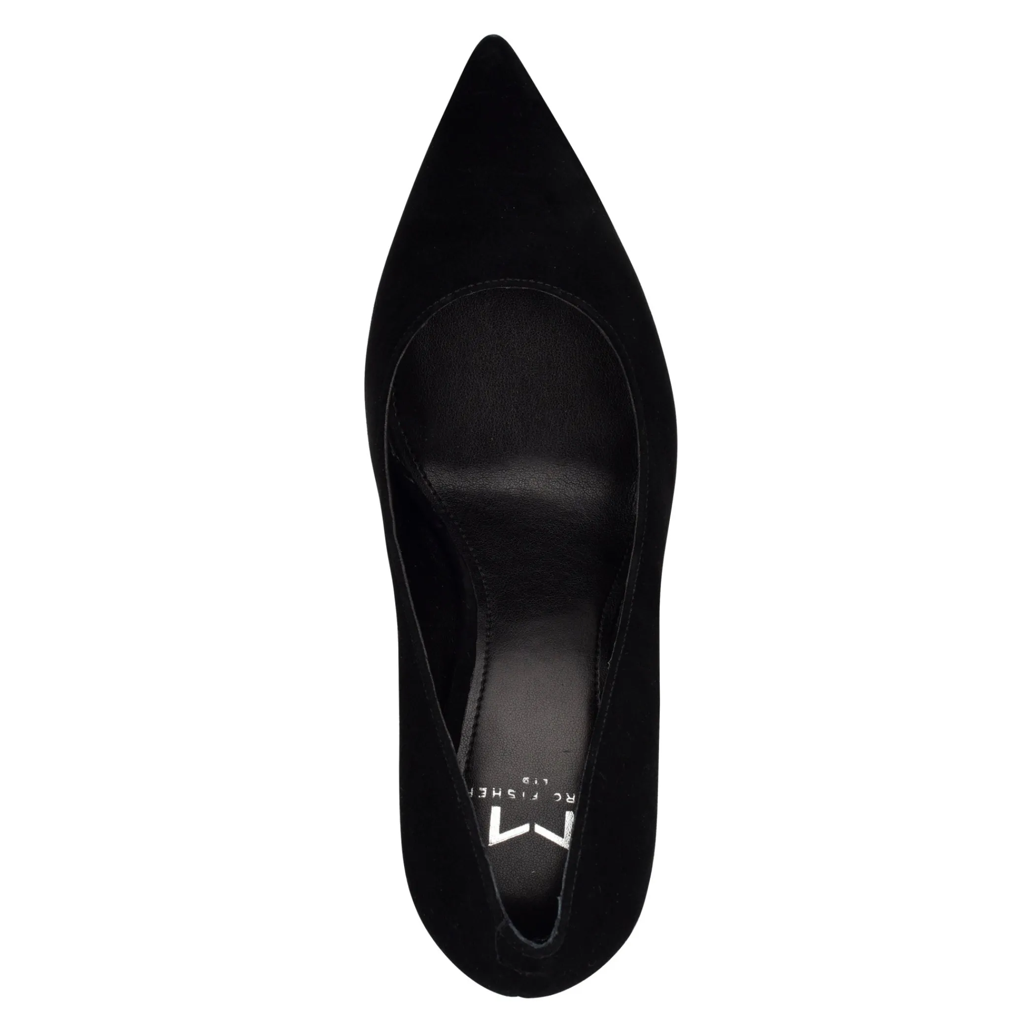 Discount Marc Fisher Abilene Block Heel Pointy Toe Pump Black Suede