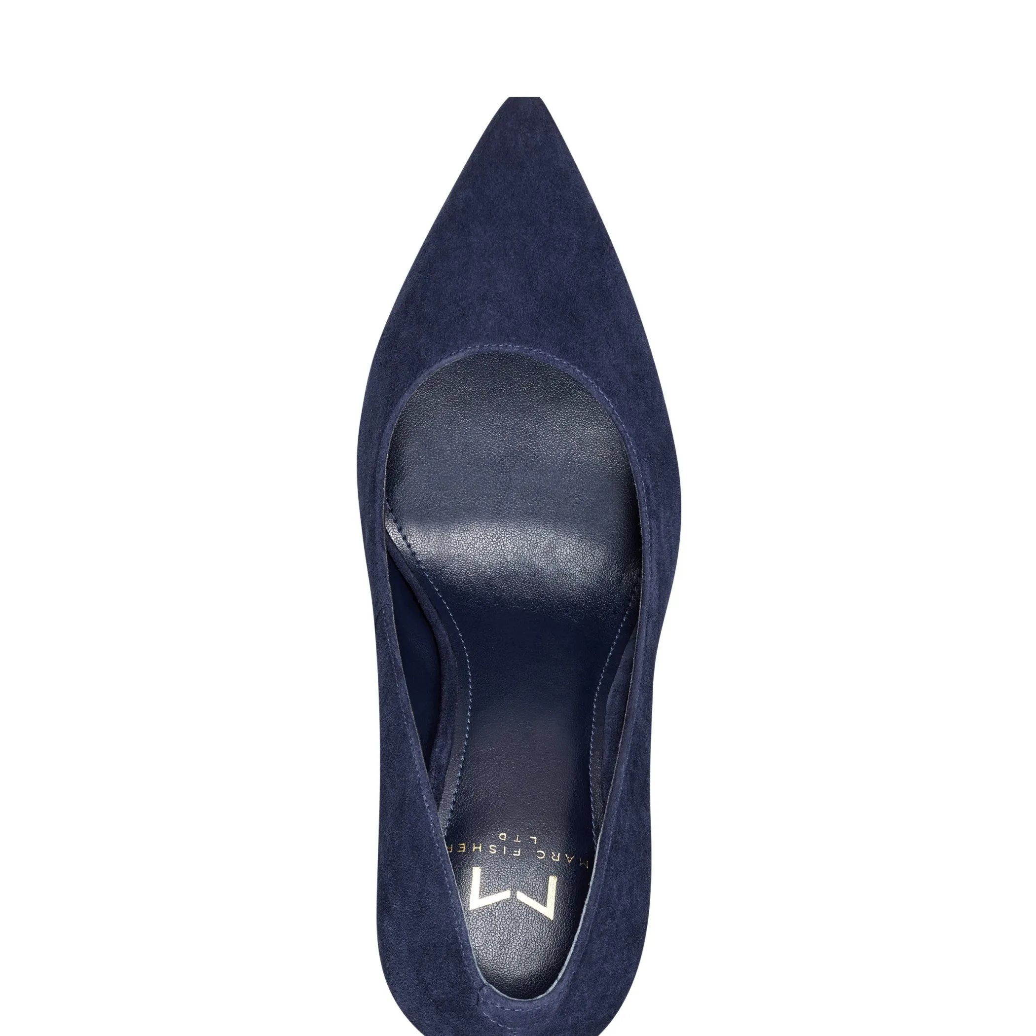 New Marc Fisher Abilene Block Heel Pointy Toe Pump Dark Blue