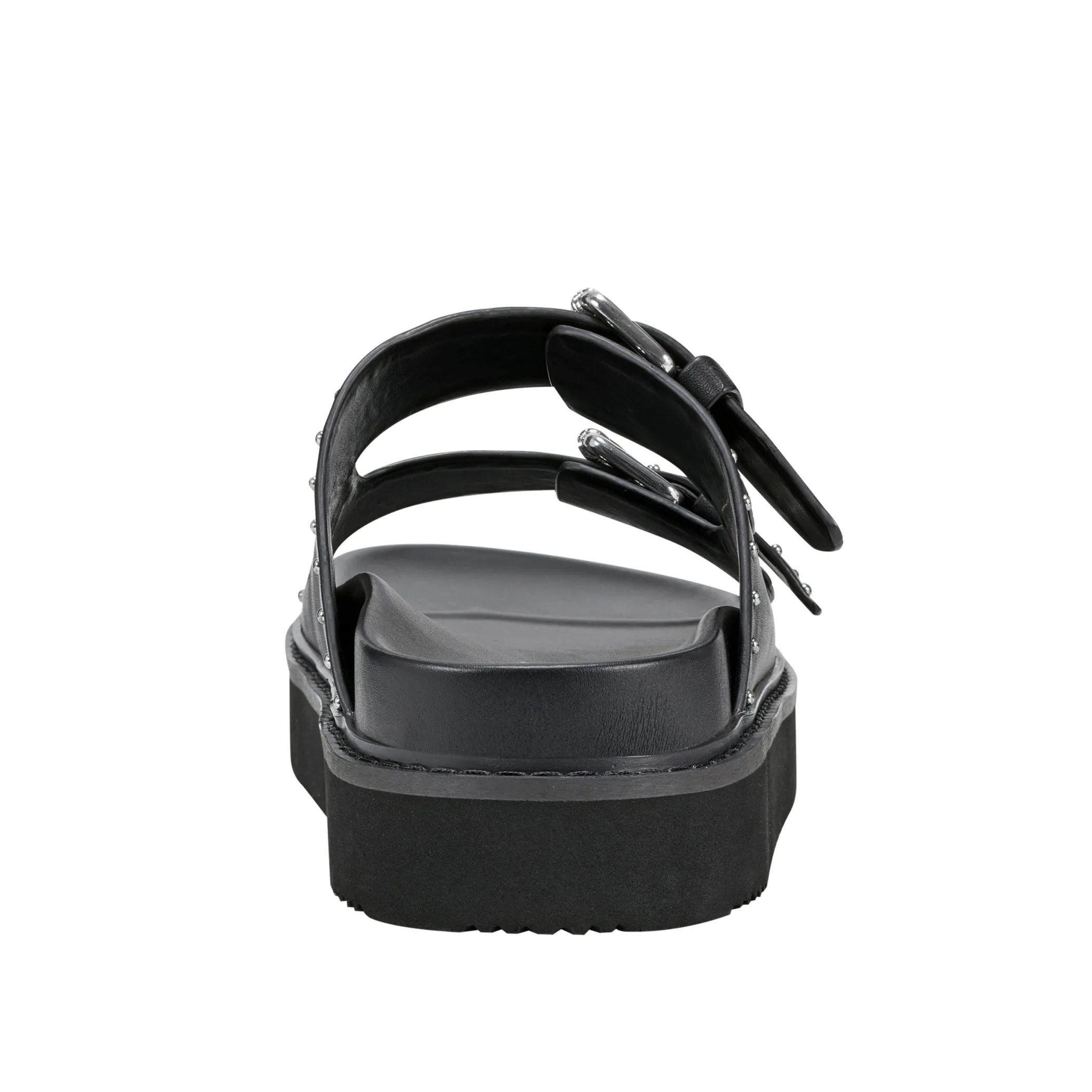 Outlet Marc Fisher Agusta Studded Slide Sandal Black Leather