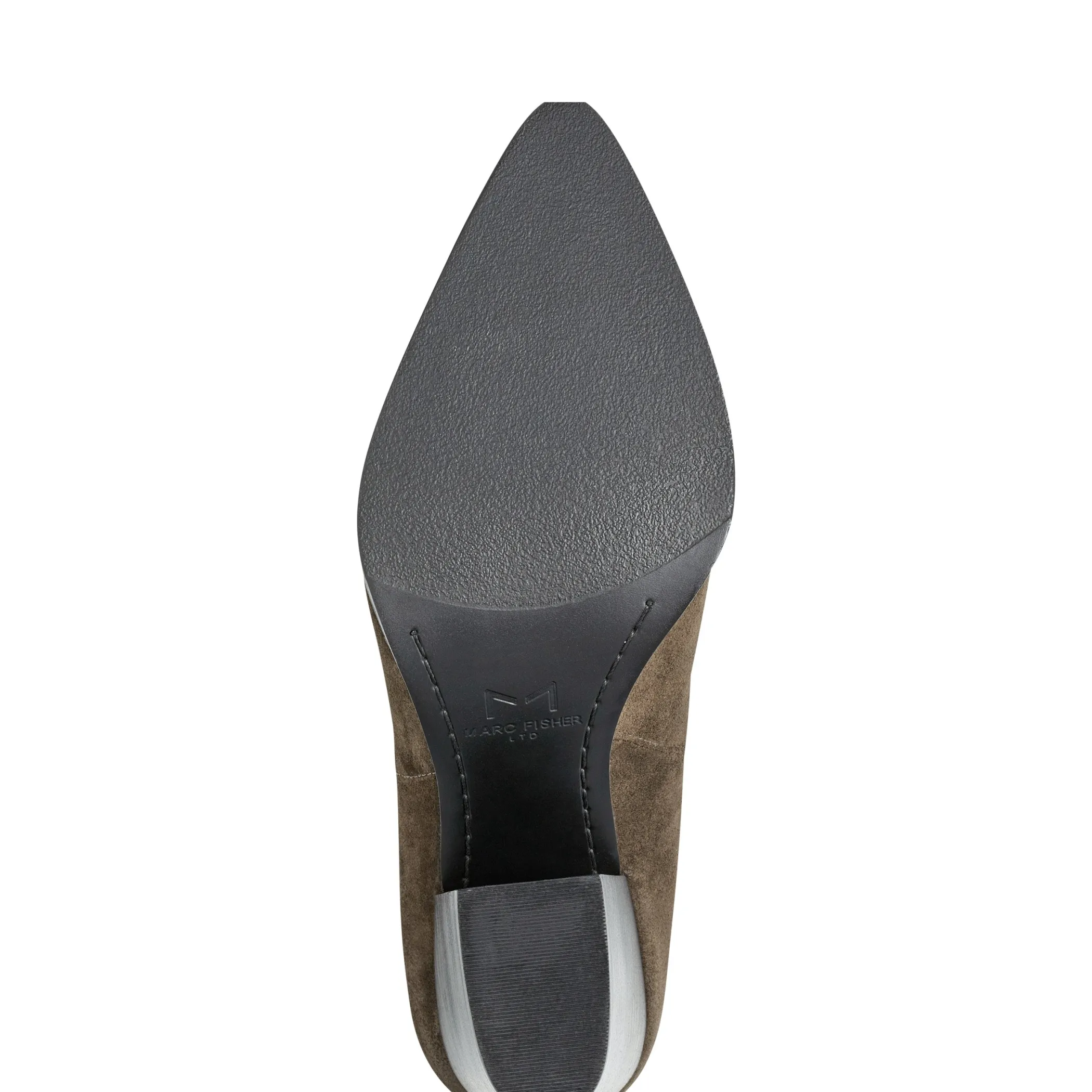 Outlet Marc Fisher Alva Pointy Toe Bootie Olive Suede