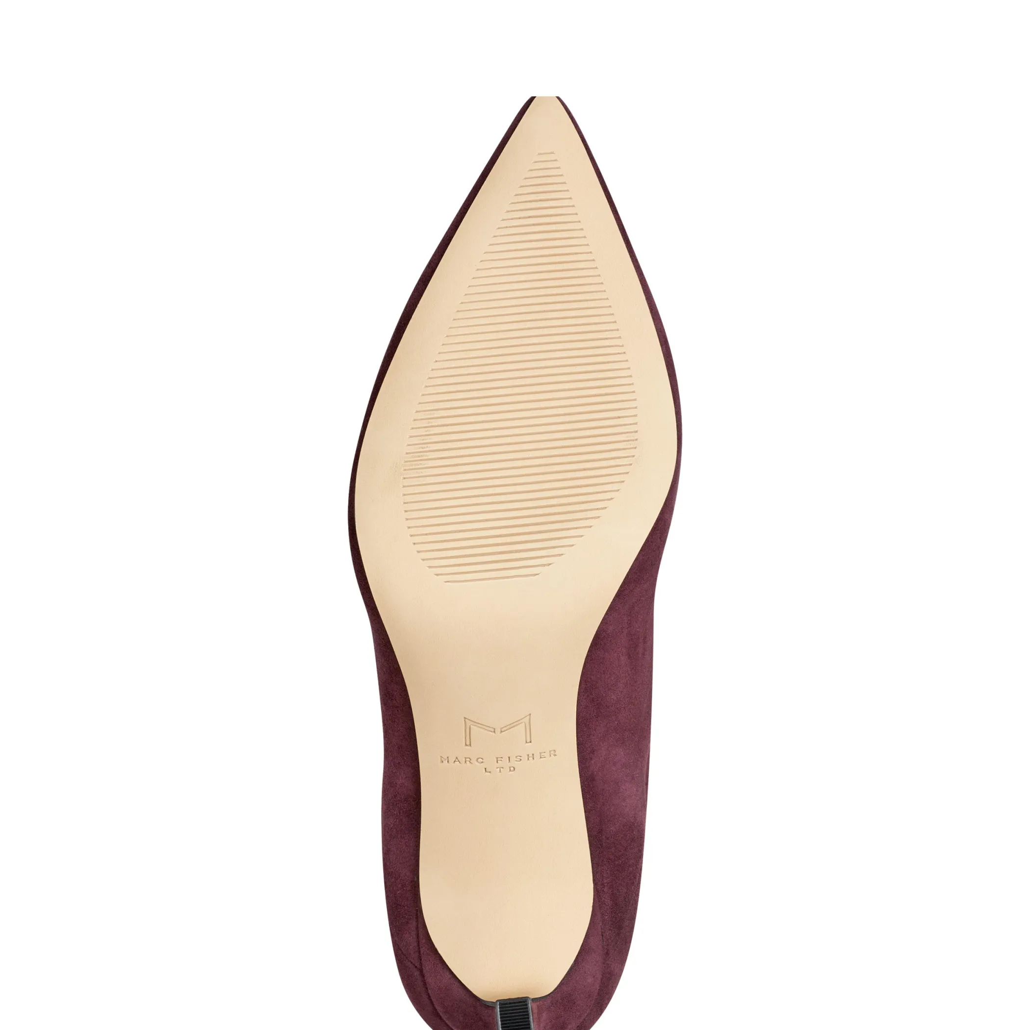 Shop Marc Fisher Angi Pointy Toe Stiletto Heeled Bootie Dark Red Suede
