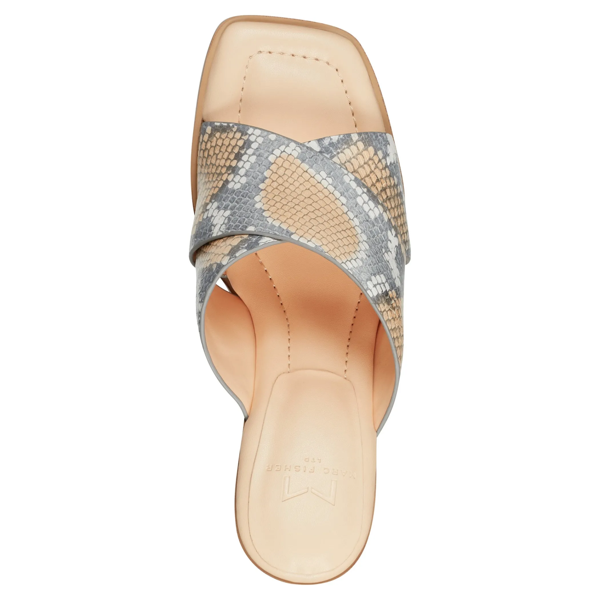 Shop Marc Fisher Barli Heeled Slide Sandal Multi Snake