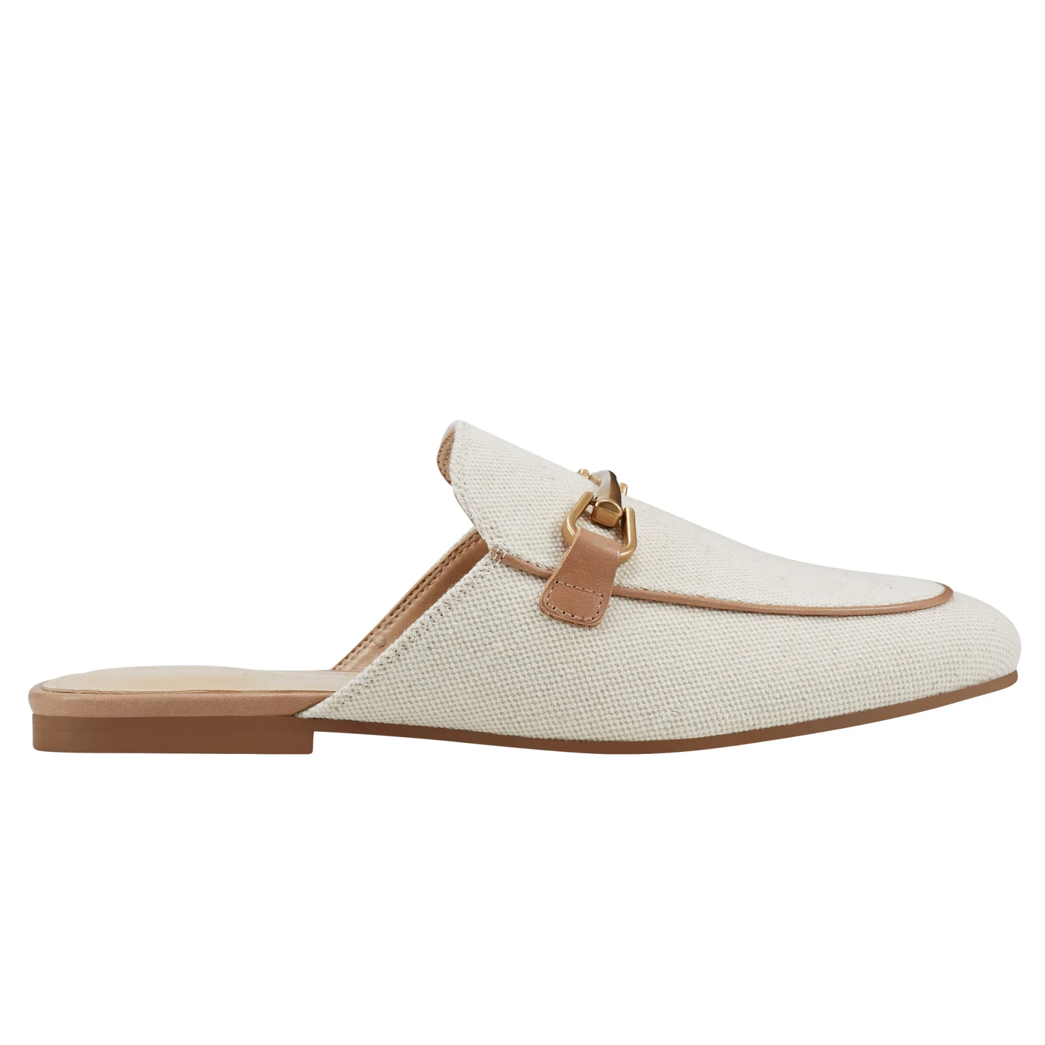 Fashion Marc Fisher Butler Loafer Mule Ivory Canvas