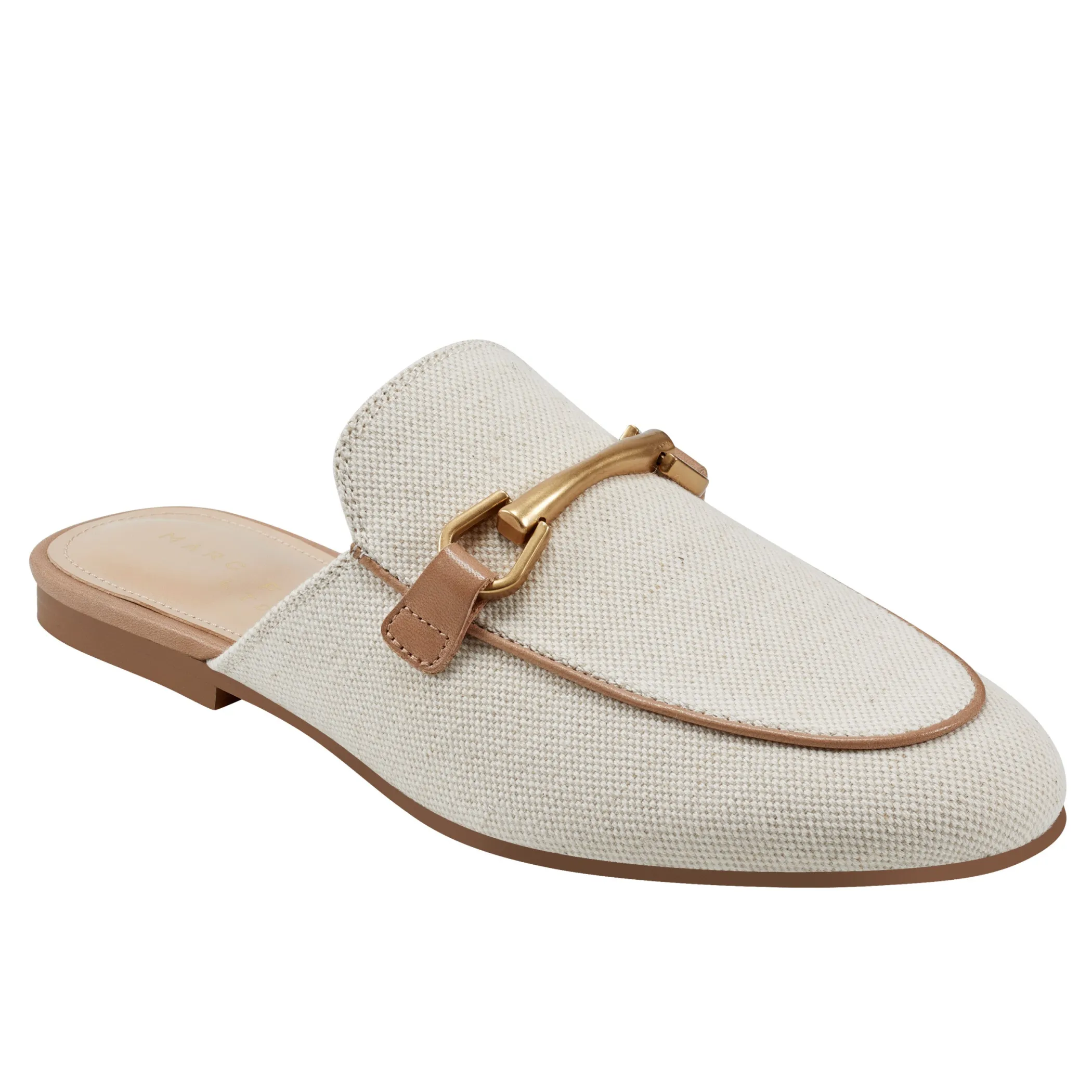 Fashion Marc Fisher Butler Loafer Mule Ivory Canvas