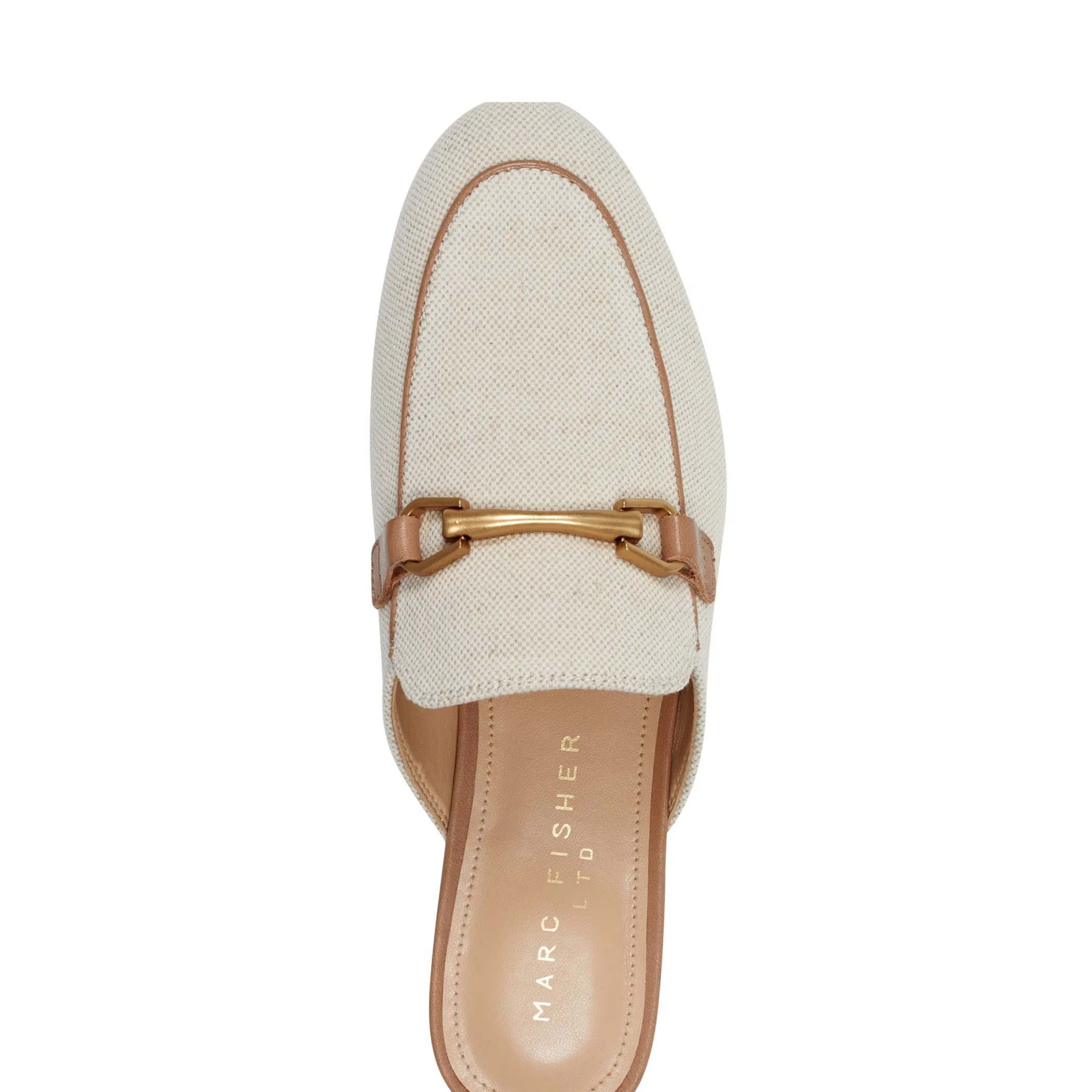Fashion Marc Fisher Butler Loafer Mule Ivory Canvas