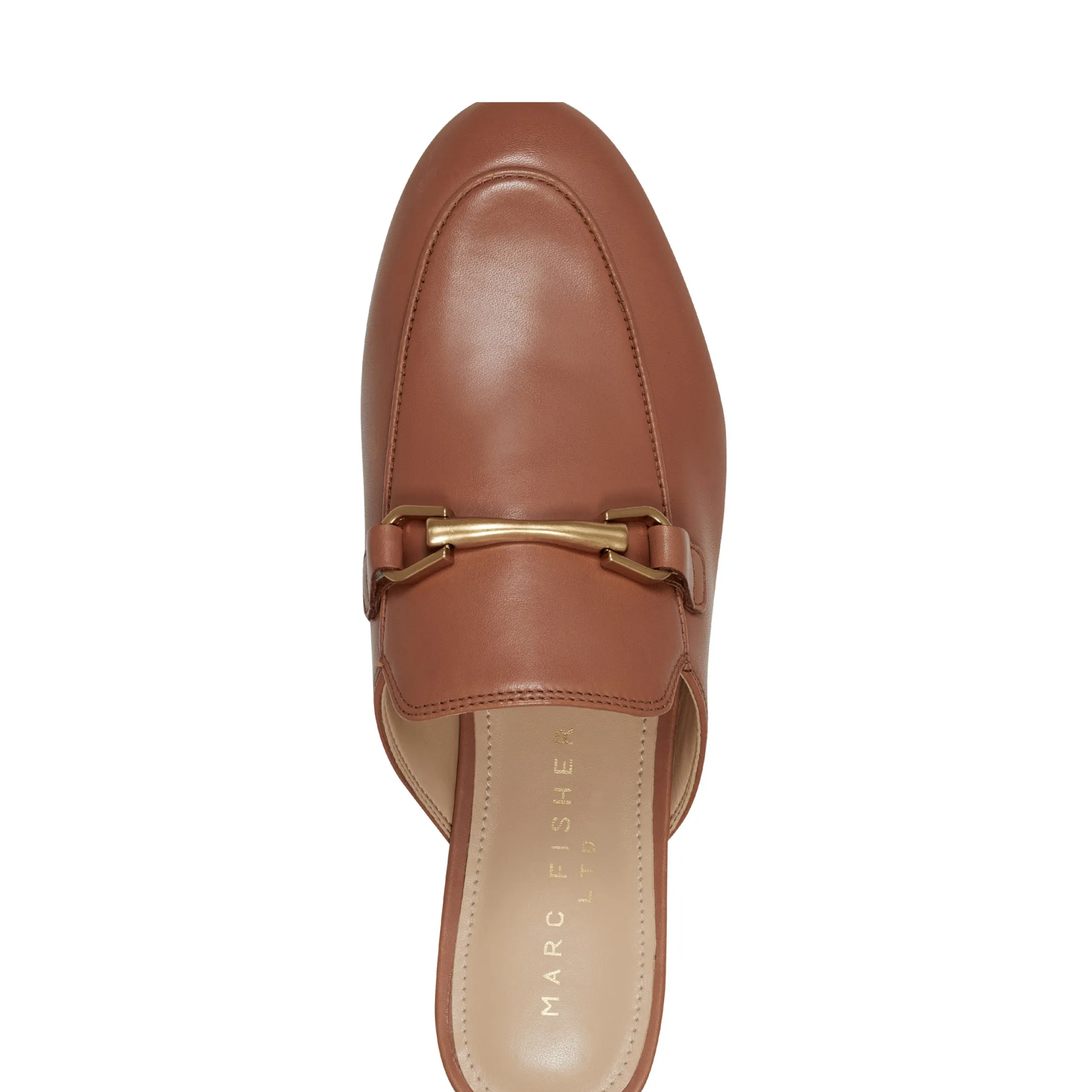 Sale Marc Fisher Butler Loafer Mule Brown Leather