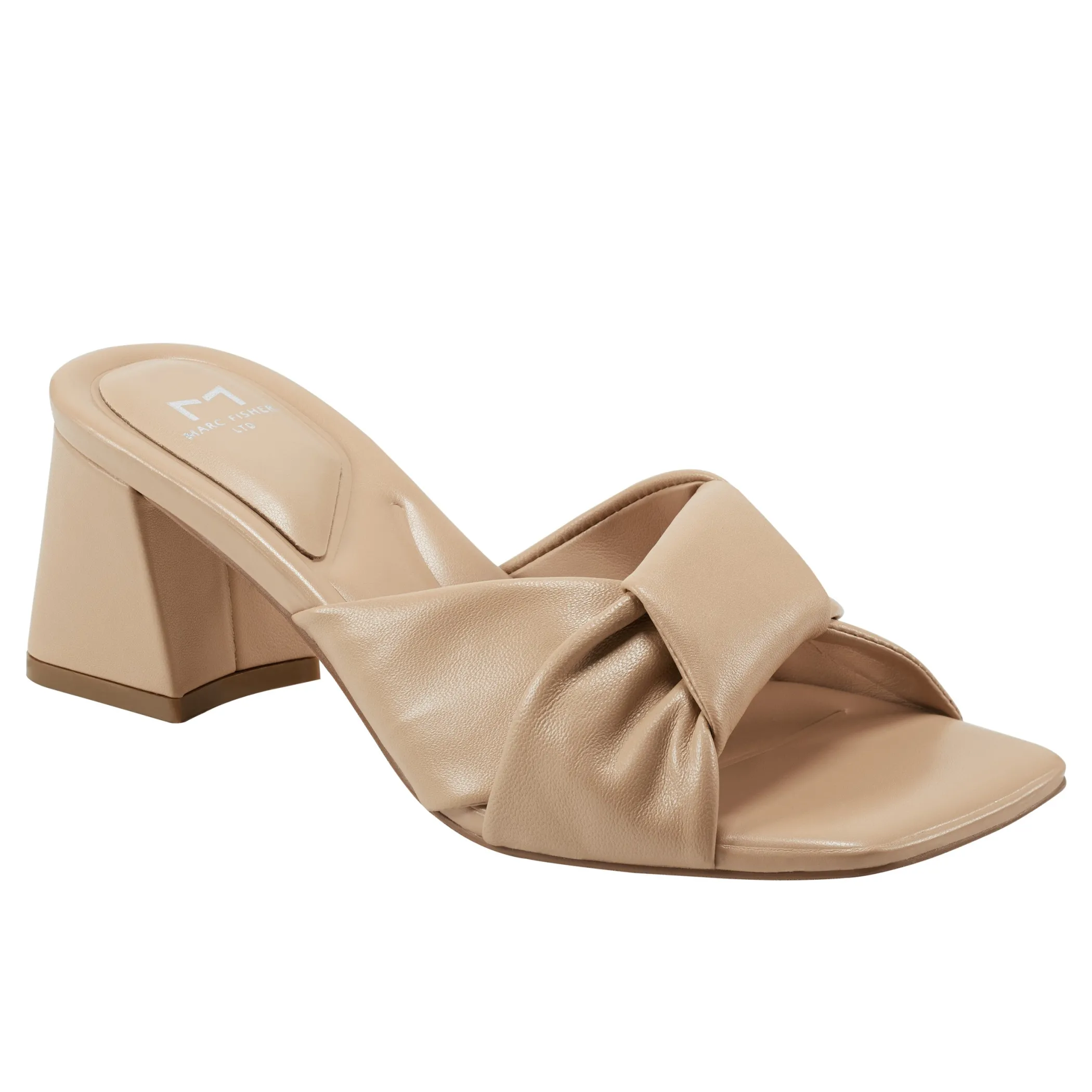 Outlet Marc Fisher Calia Block Heel Sandal Light Natural
