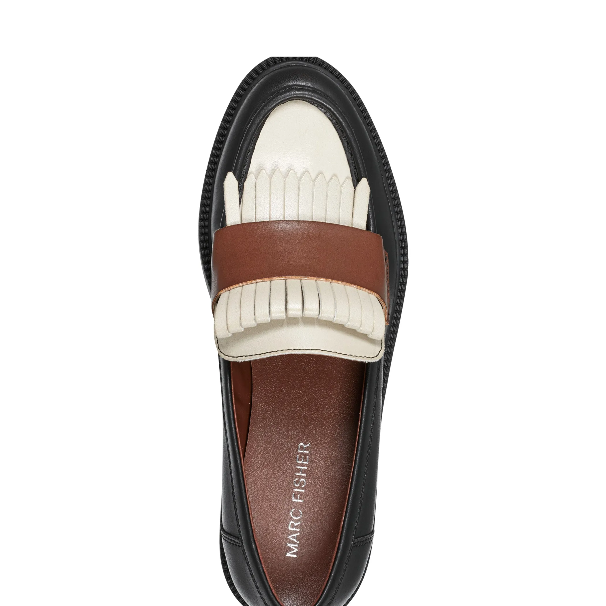 Hot Marc Fisher Calixy Loafer Black/Cream/Brown