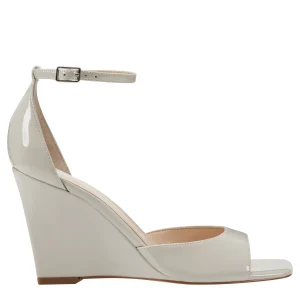 Online Marc Fisher Camira Wedge Sandal Ivory Patent