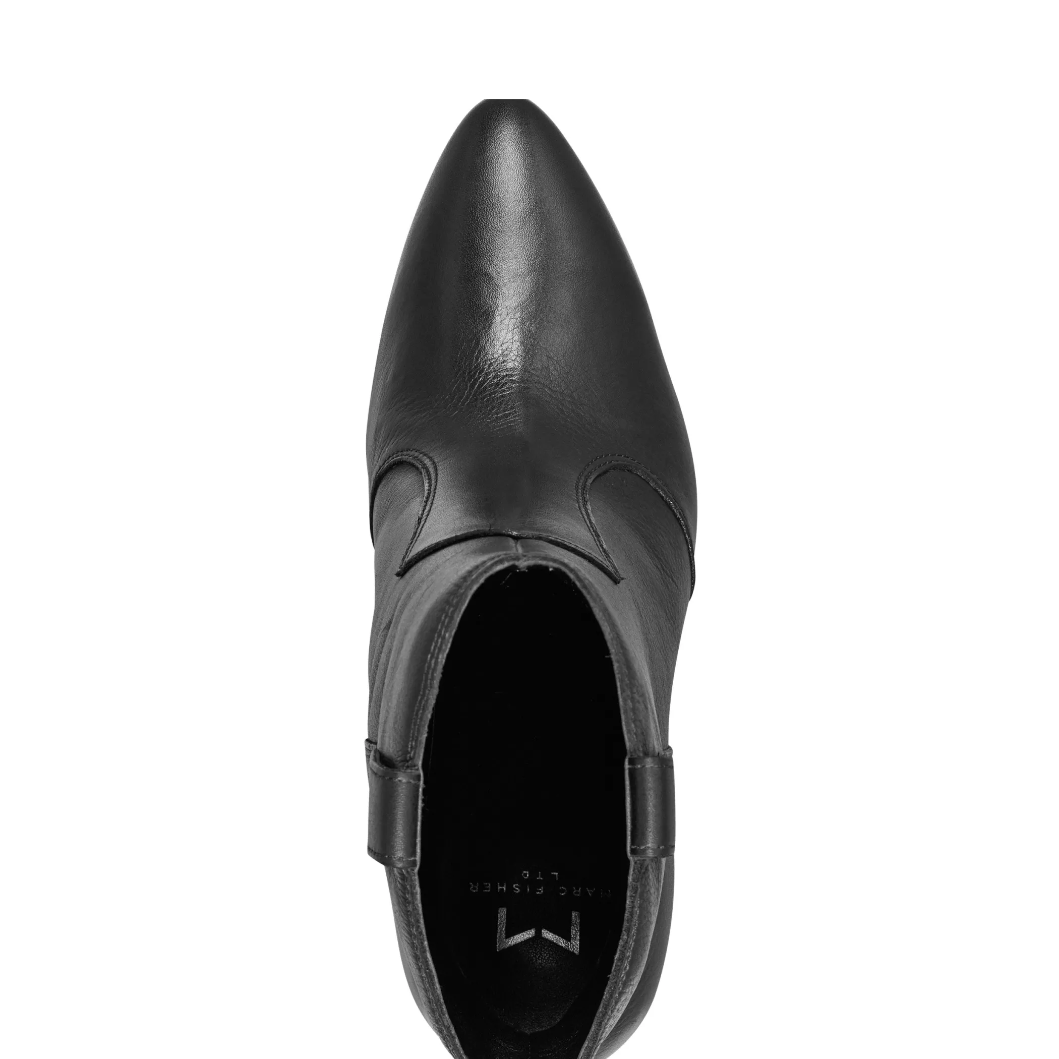Discount Marc Fisher Carissa Heeled Western Bootie Black Leather