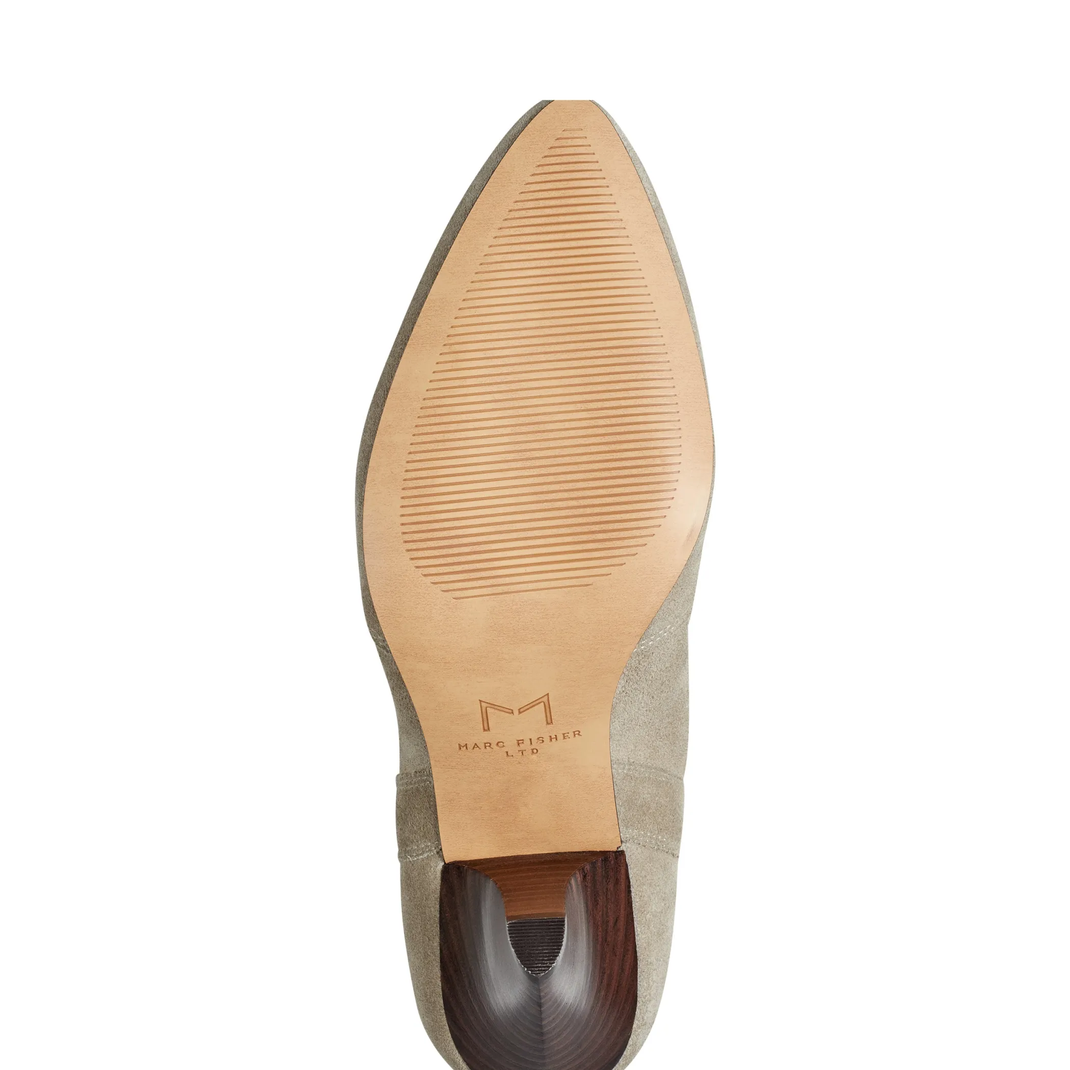 Flash Sale Marc Fisher Carissa Heeled Western Bootie Natural Suede