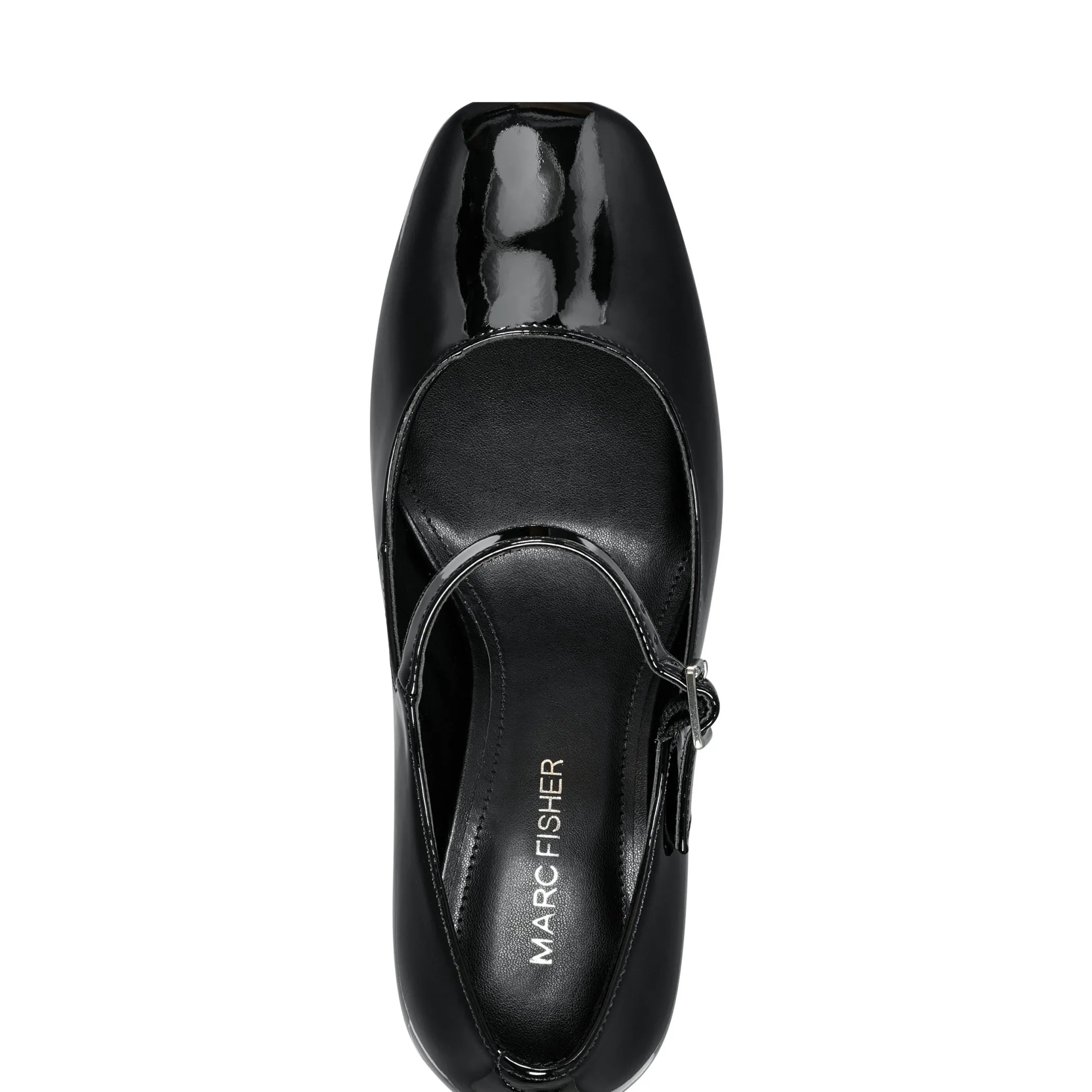 Clearance Marc Fisher Charin Block Heel Mary Jane Black Patent