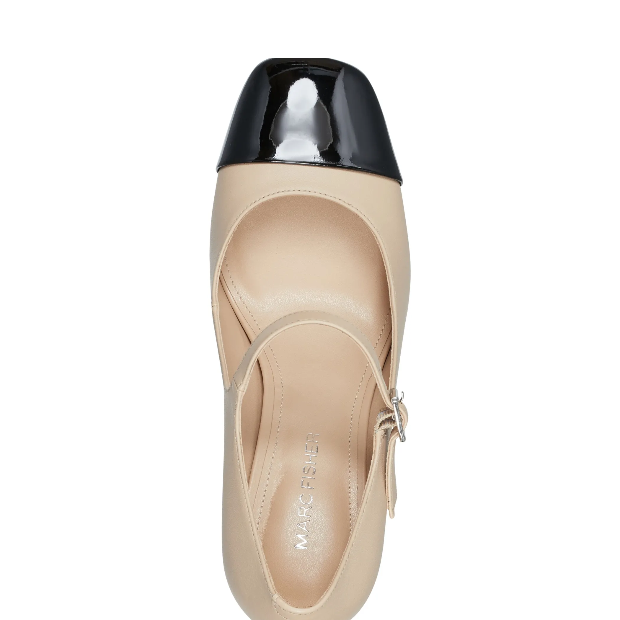 Discount Marc Fisher Charine Cap Toe Mary Jane Natural/Black