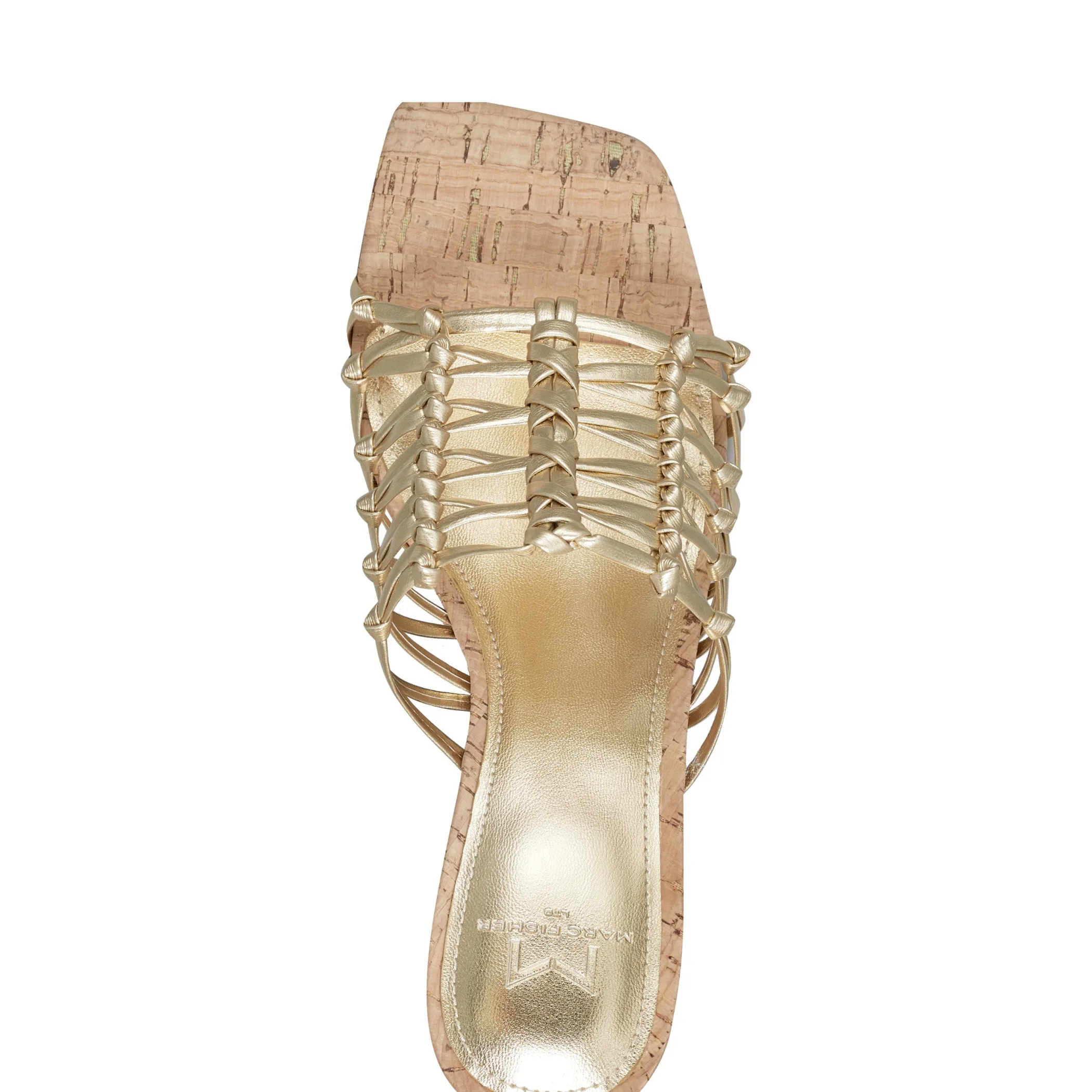 Best Sale Marc Fisher Colica Block Heel Sandal Gold