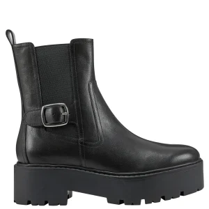 Shop Marc Fisher Dacilla Lug Sole Bootie Black Leather