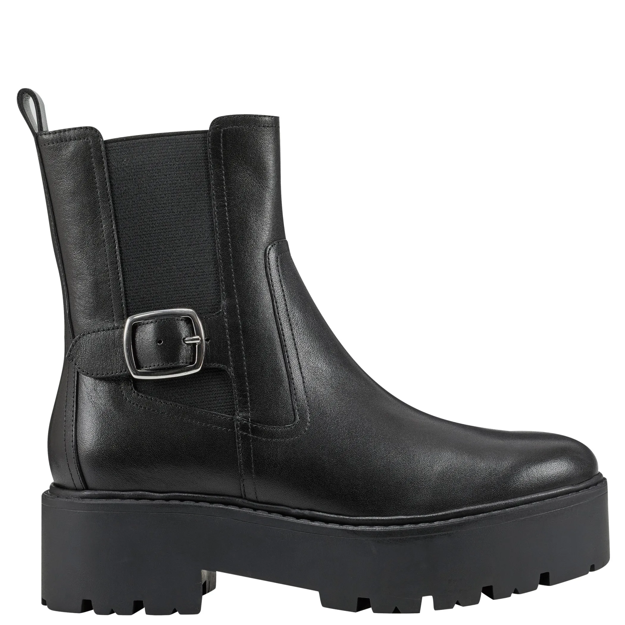 Shop Marc Fisher Dacilla Lug Sole Bootie Black Leather
