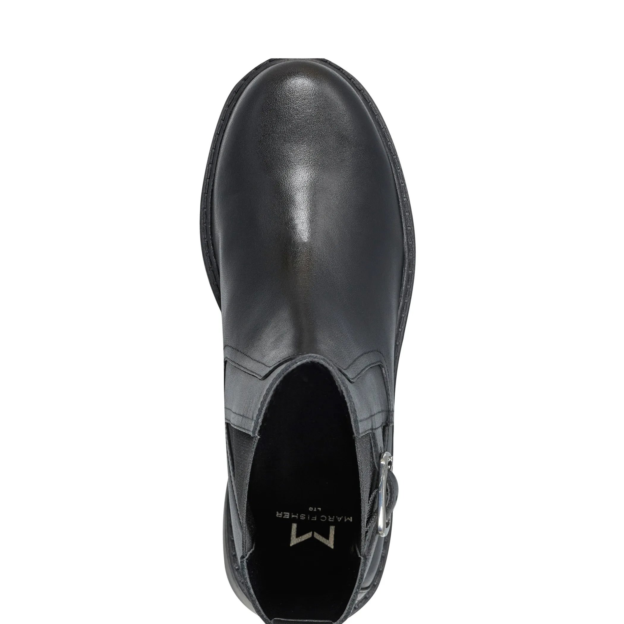 Shop Marc Fisher Dacilla Lug Sole Bootie Black Leather