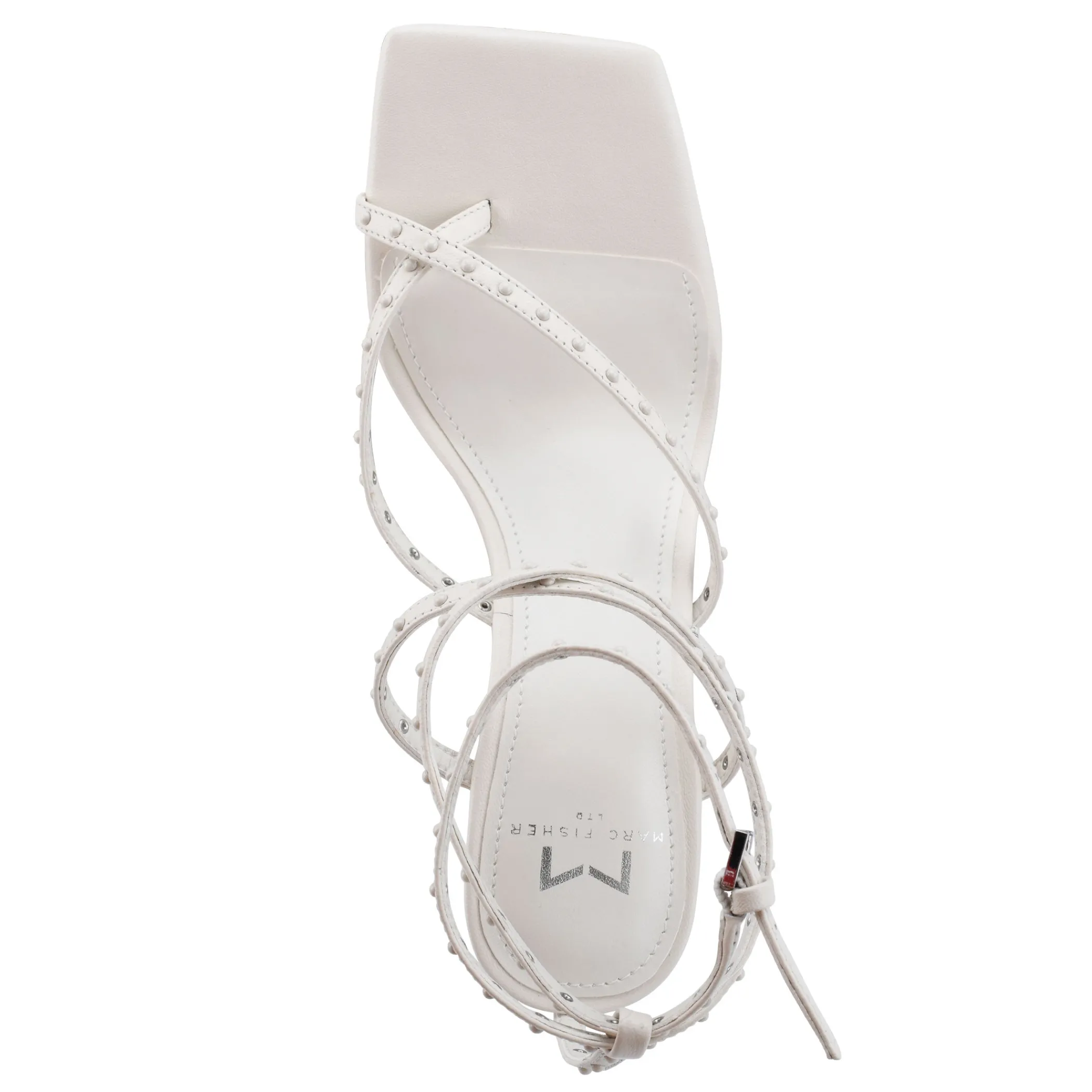 Hot Marc Fisher Dallin Strappy Heeled Sandal Ivory Leather
