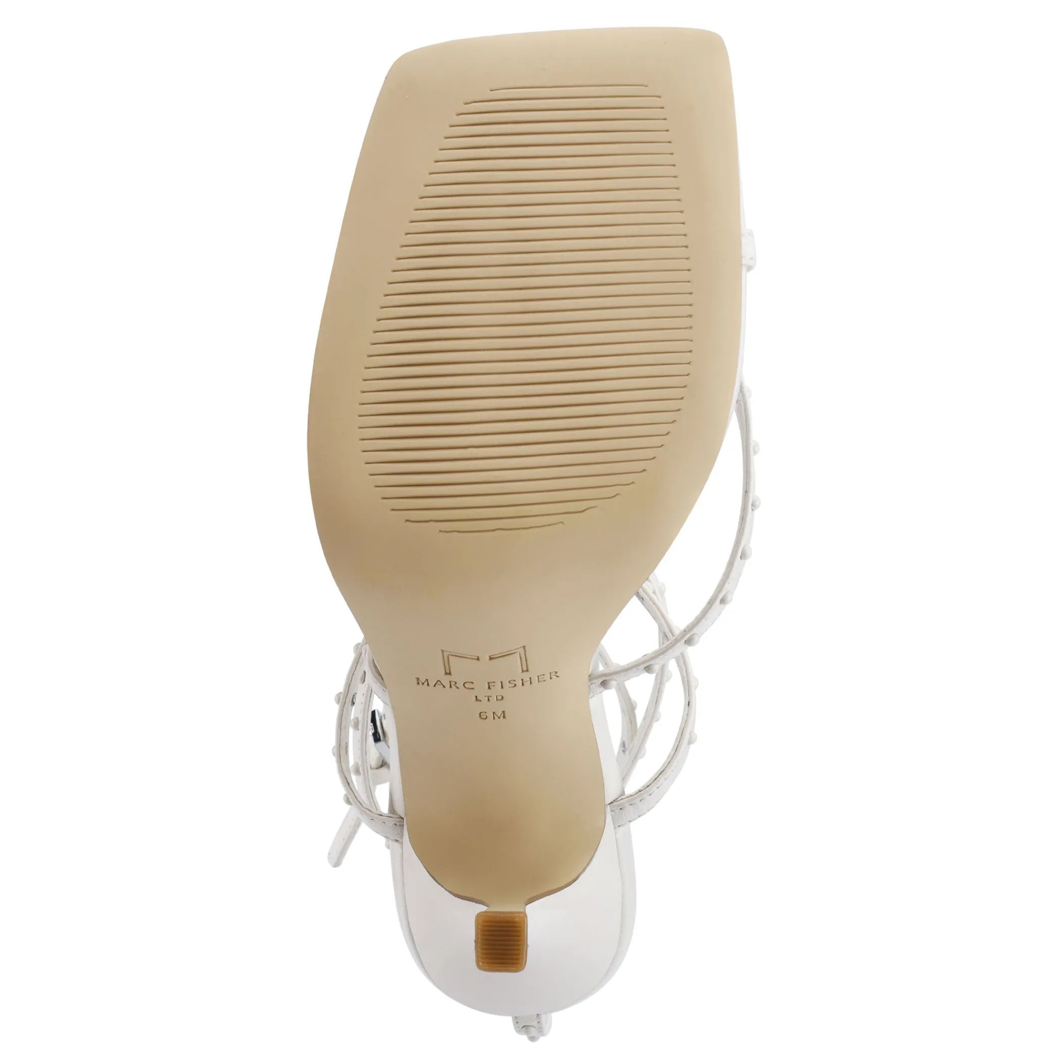 Hot Marc Fisher Dallin Strappy Heeled Sandal Ivory Leather