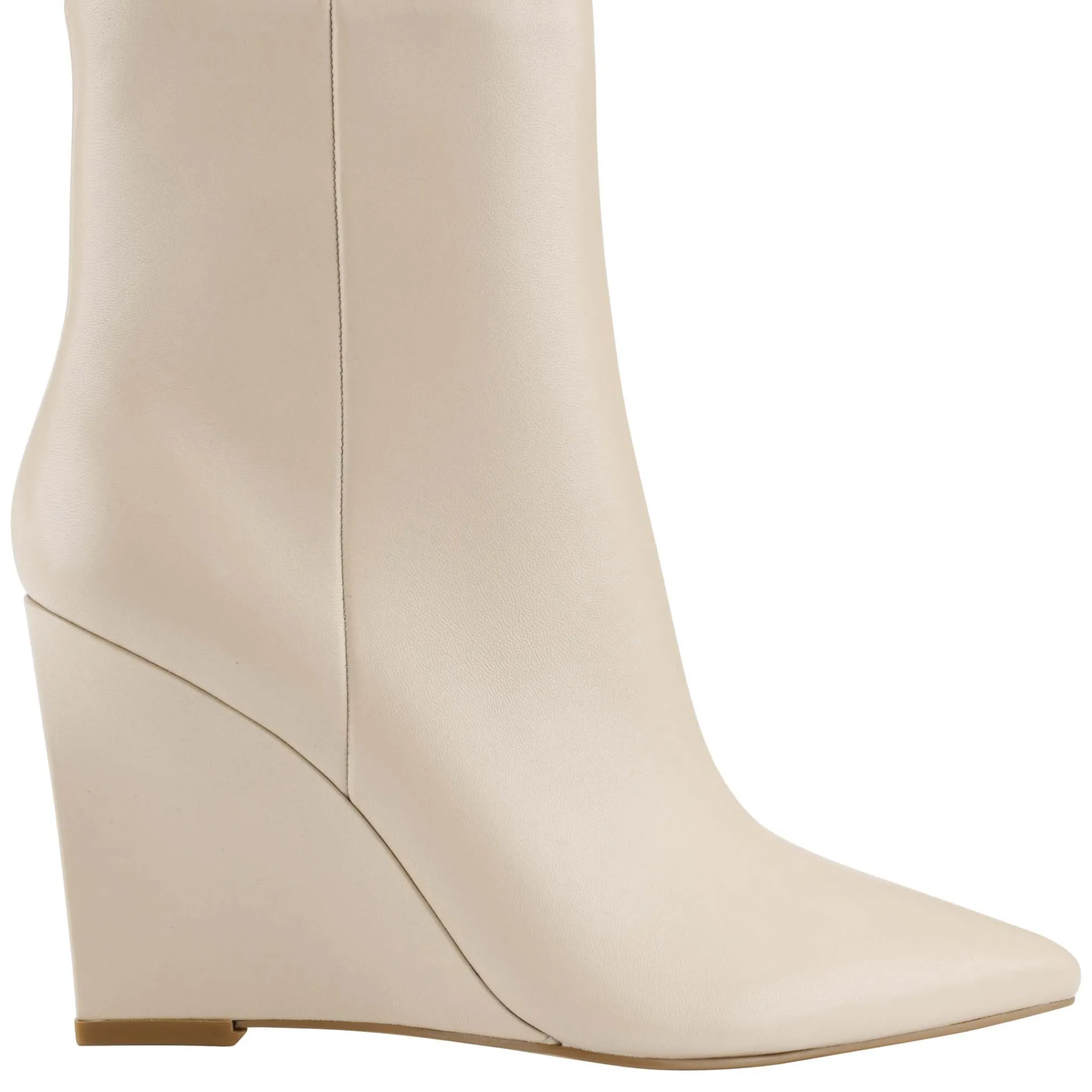 Best Marc Fisher Dayna Wedge Bootie Taupe Leather