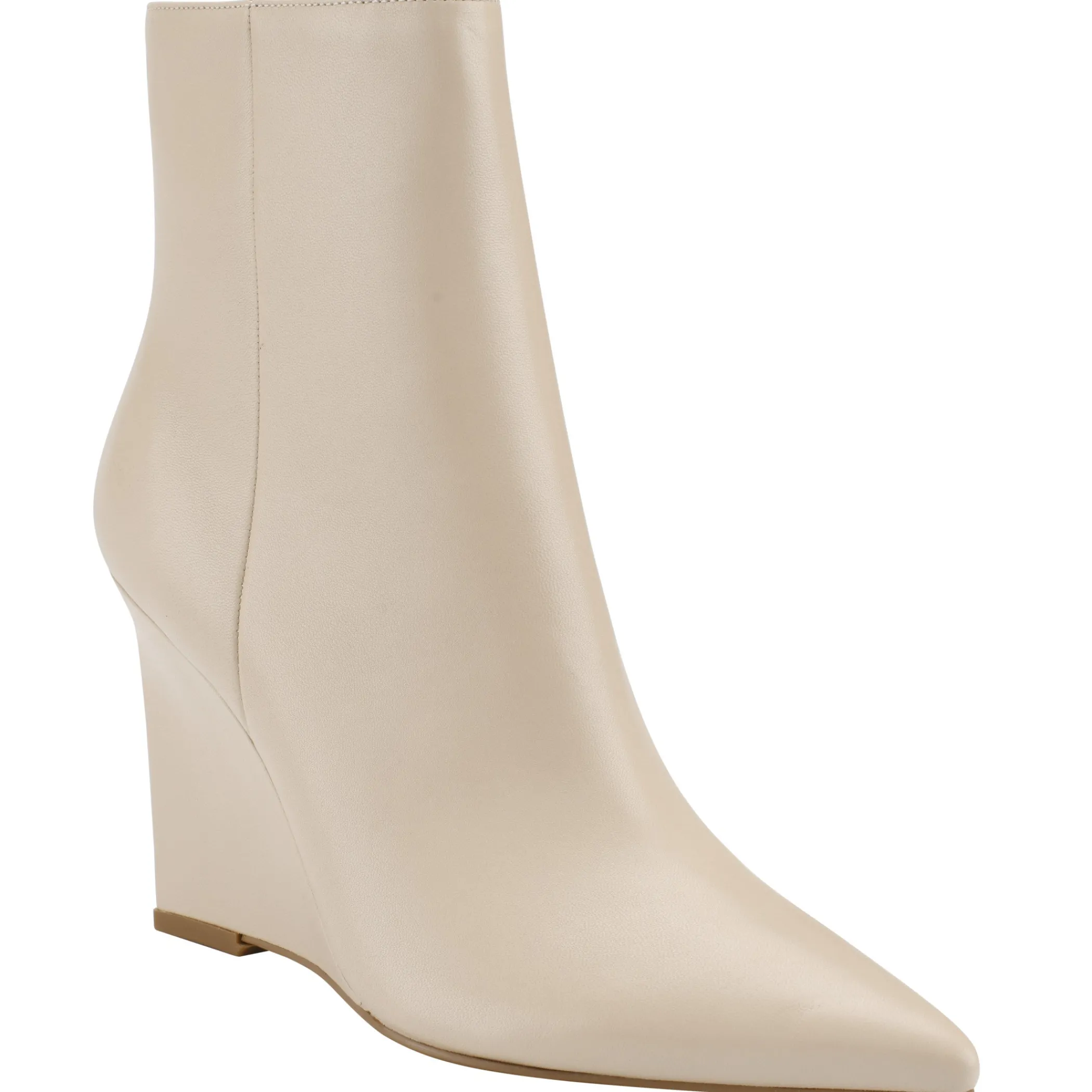 Best Marc Fisher Dayna Wedge Bootie Taupe Leather