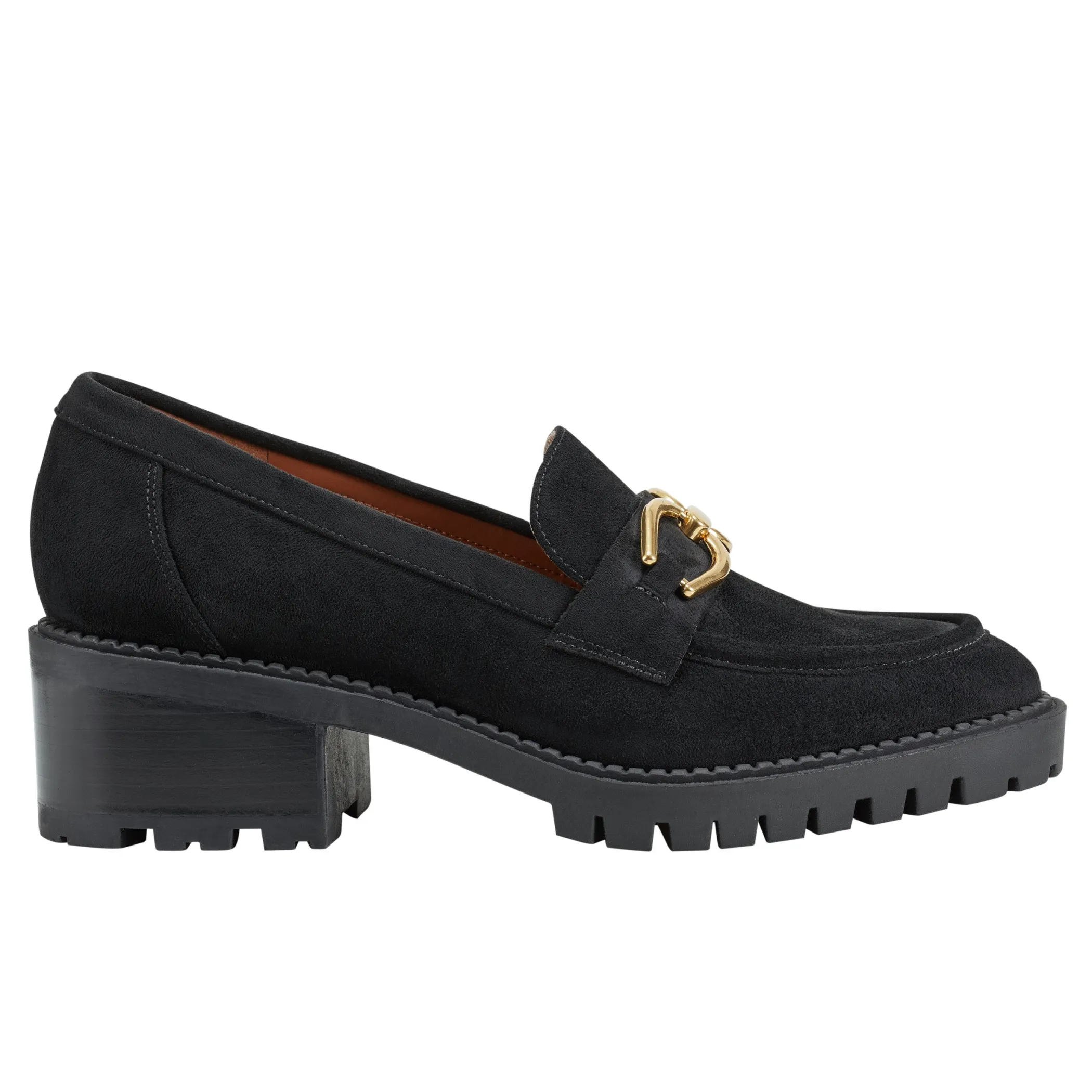 Best Sale Marc Fisher Delanie Lug Sole Loafer Black Suede