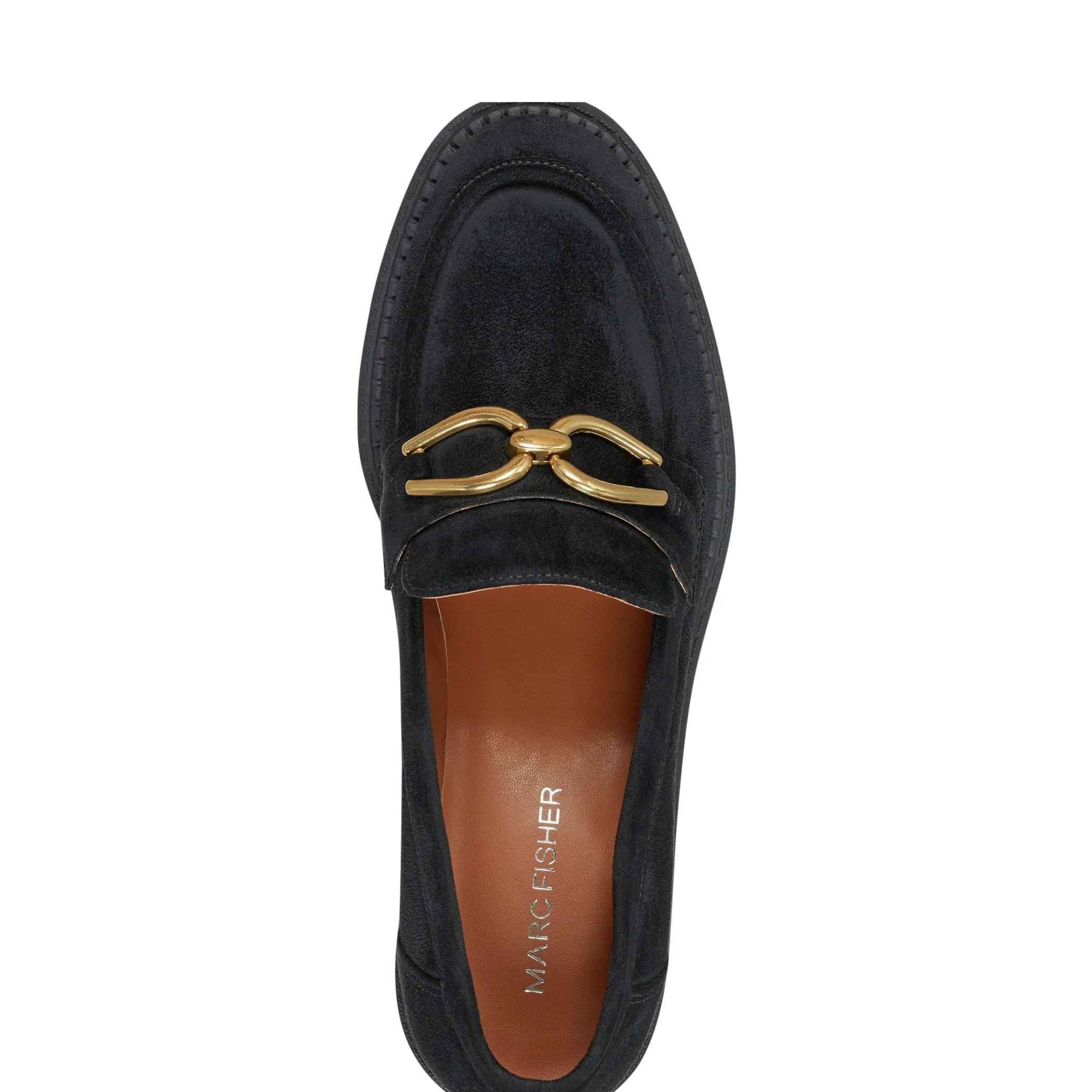 Best Sale Marc Fisher Delanie Lug Sole Loafer Black Suede