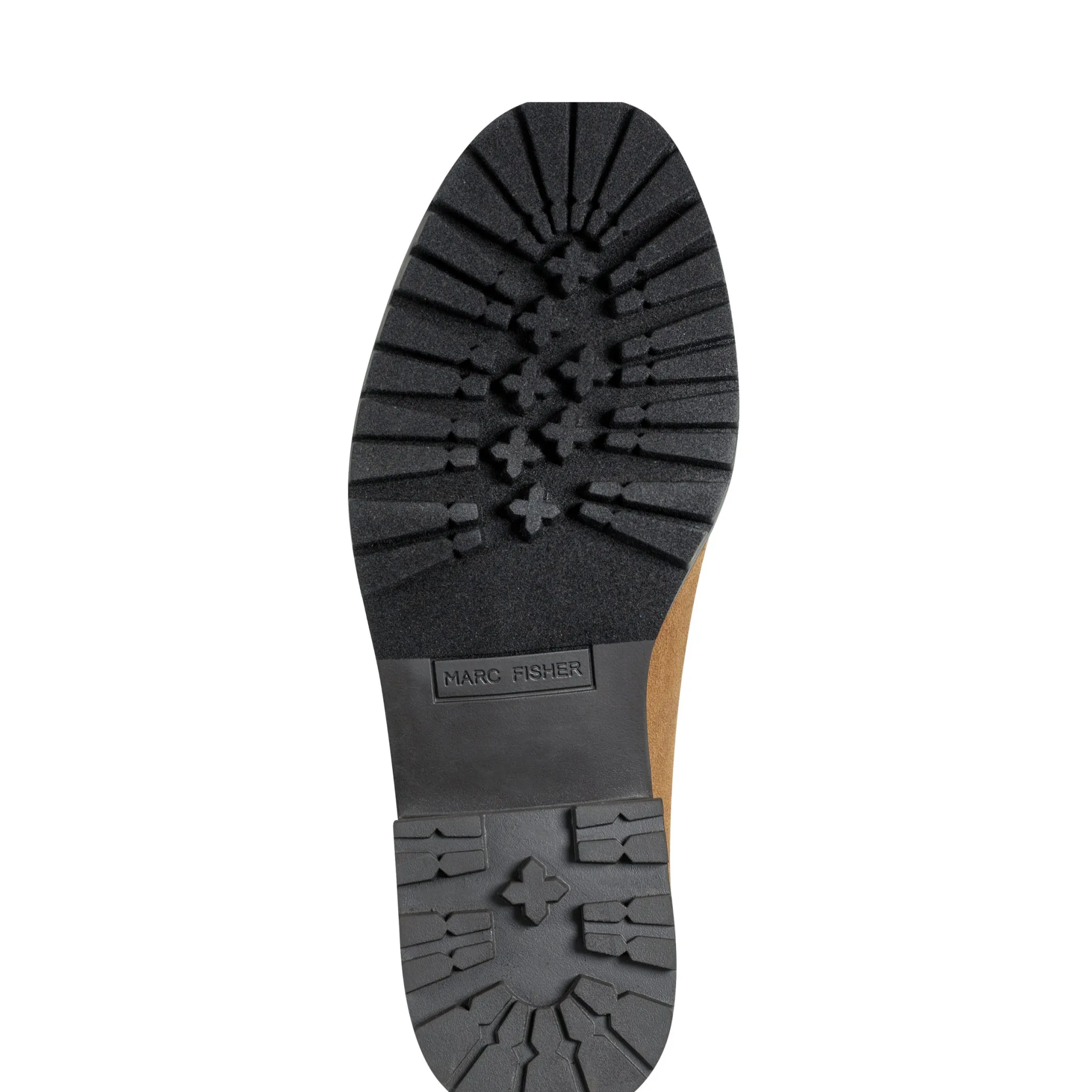 Shop Marc Fisher Delanie Lug Sole Loafer Cognac Suede