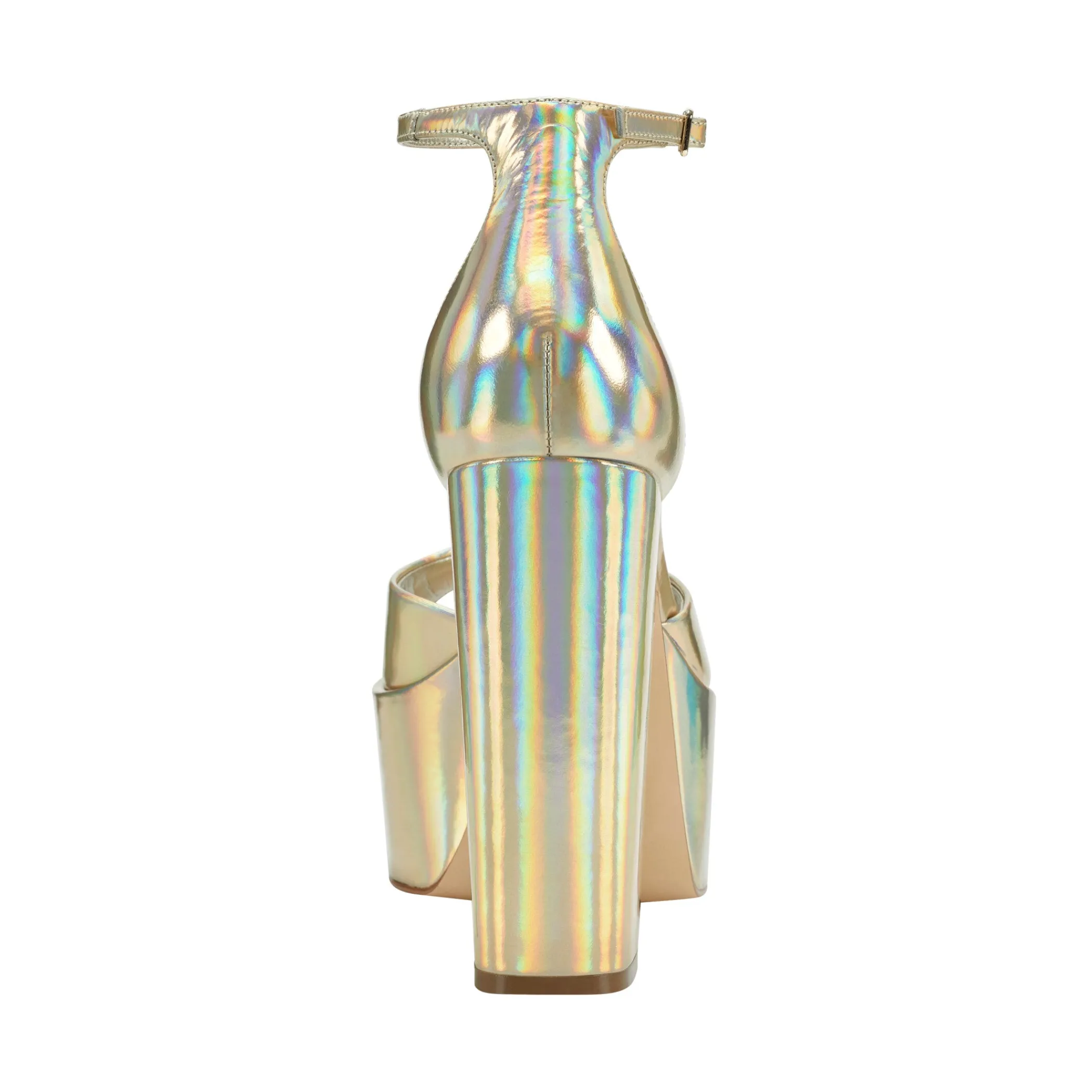 Cheap Marc Fisher Della Platform Sandal Platino Iridescent Leather
