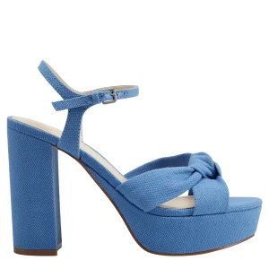 Sale Marc Fisher Deren Platform Sandal Blue Denim