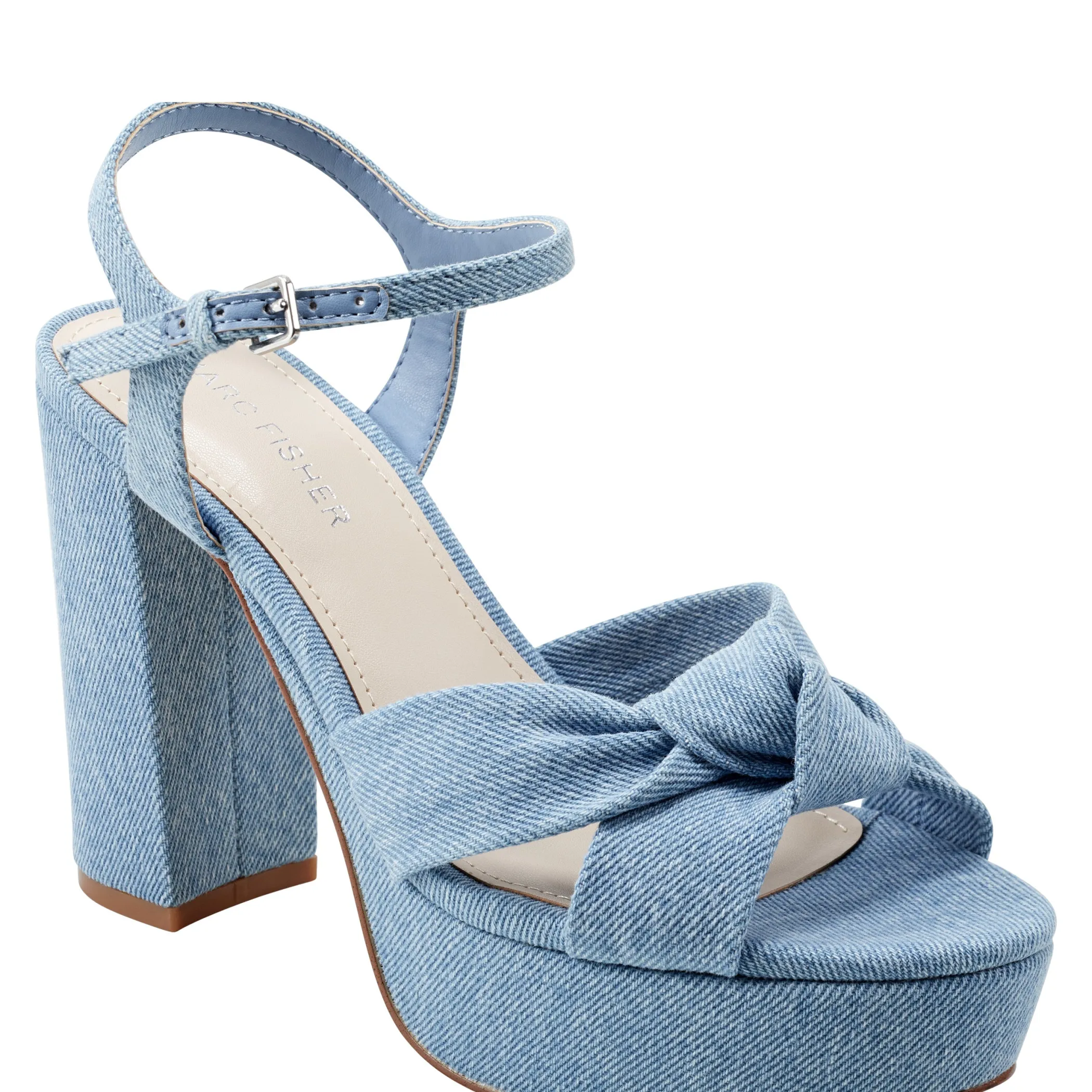 Outlet Marc Fisher Deren Platform Sandal Light Blue