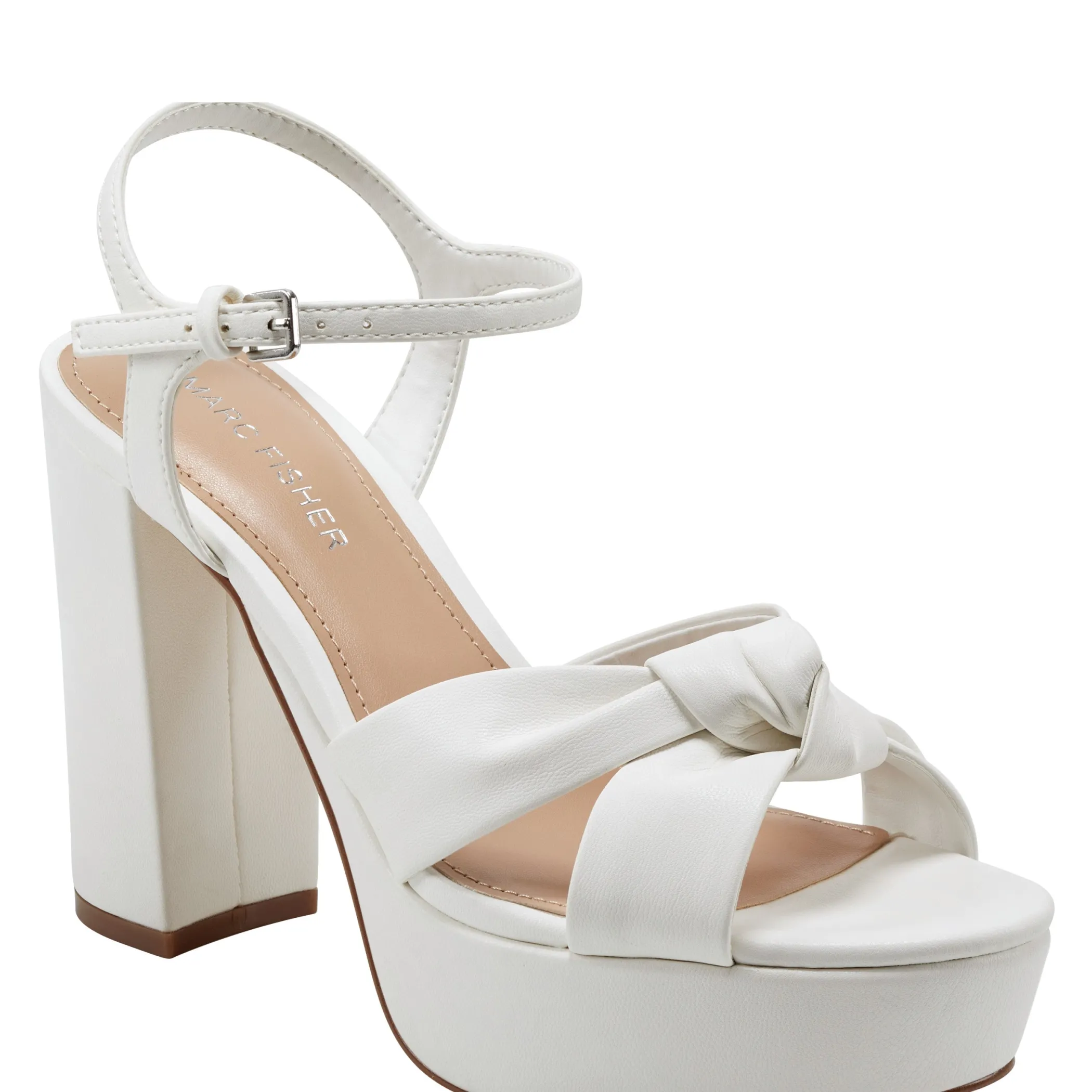 Discount Marc Fisher Deren Platform Sandal White