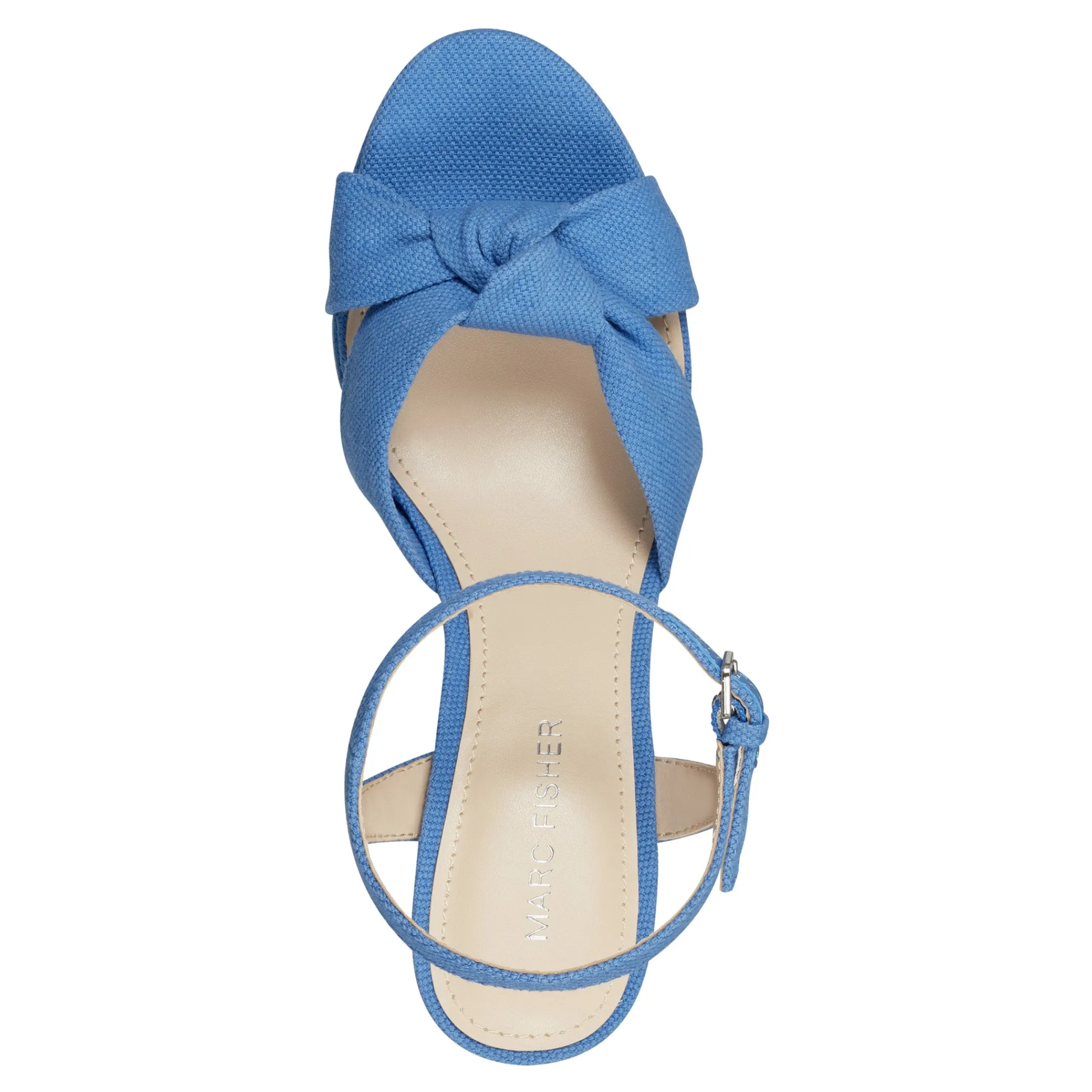 Sale Marc Fisher Deren Platform Sandal Blue Denim