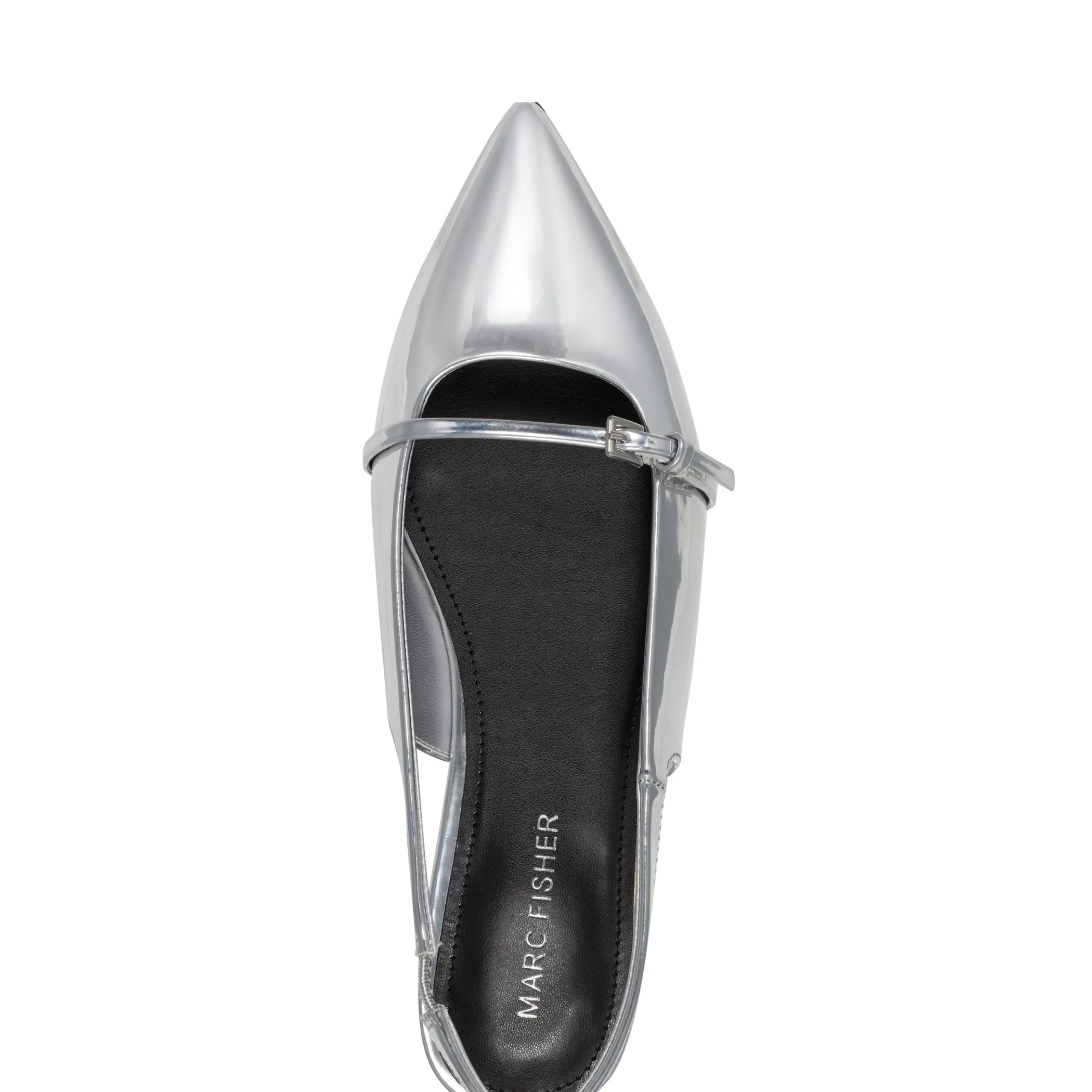 Flash Sale Marc Fisher Elelyn Slingback Flat Silver