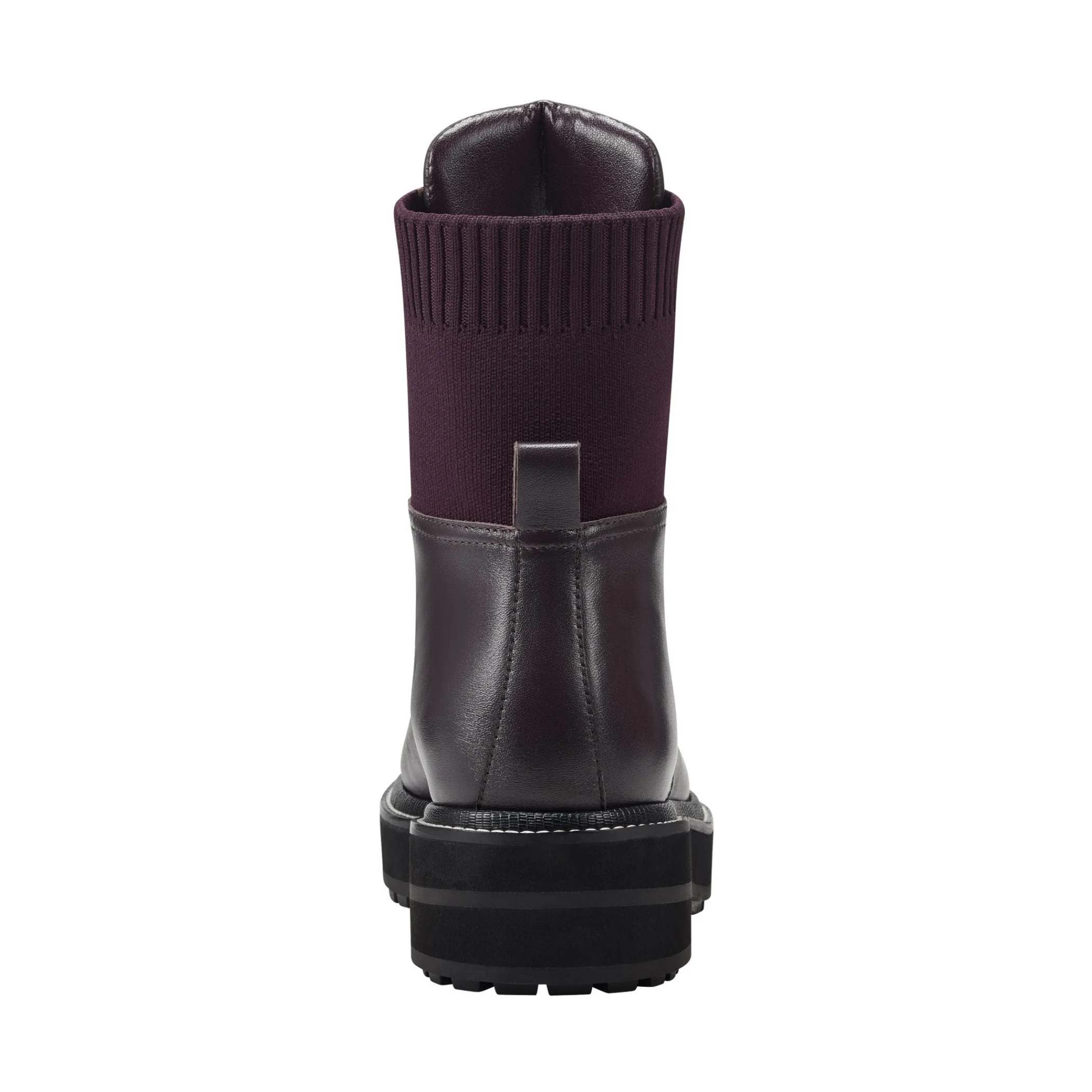 Outlet Marc Fisher Elwa Lace Up Bootie Wine/Black Leather