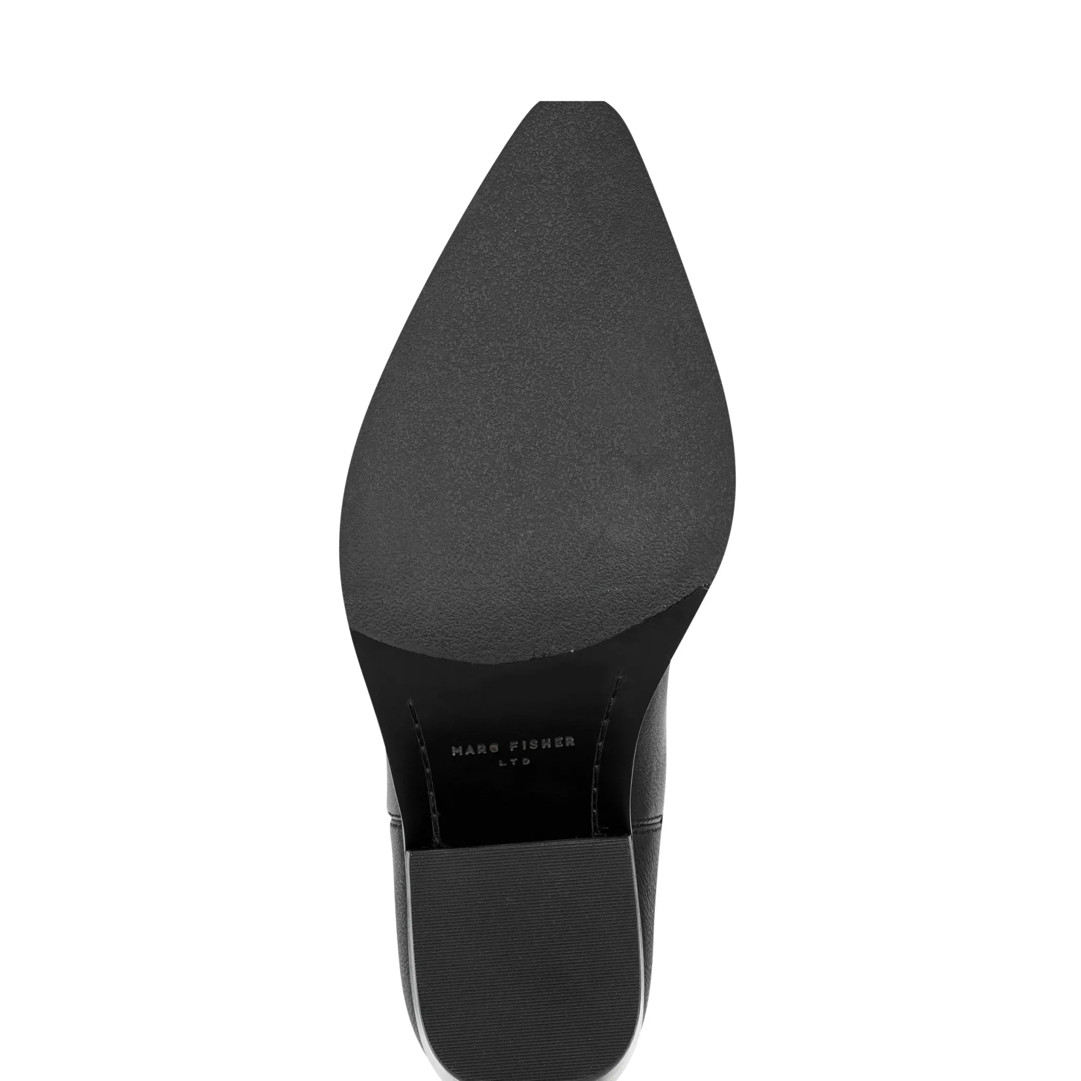 Cheap Marc Fisher Elyma Perferated Western Bootie Black Leather