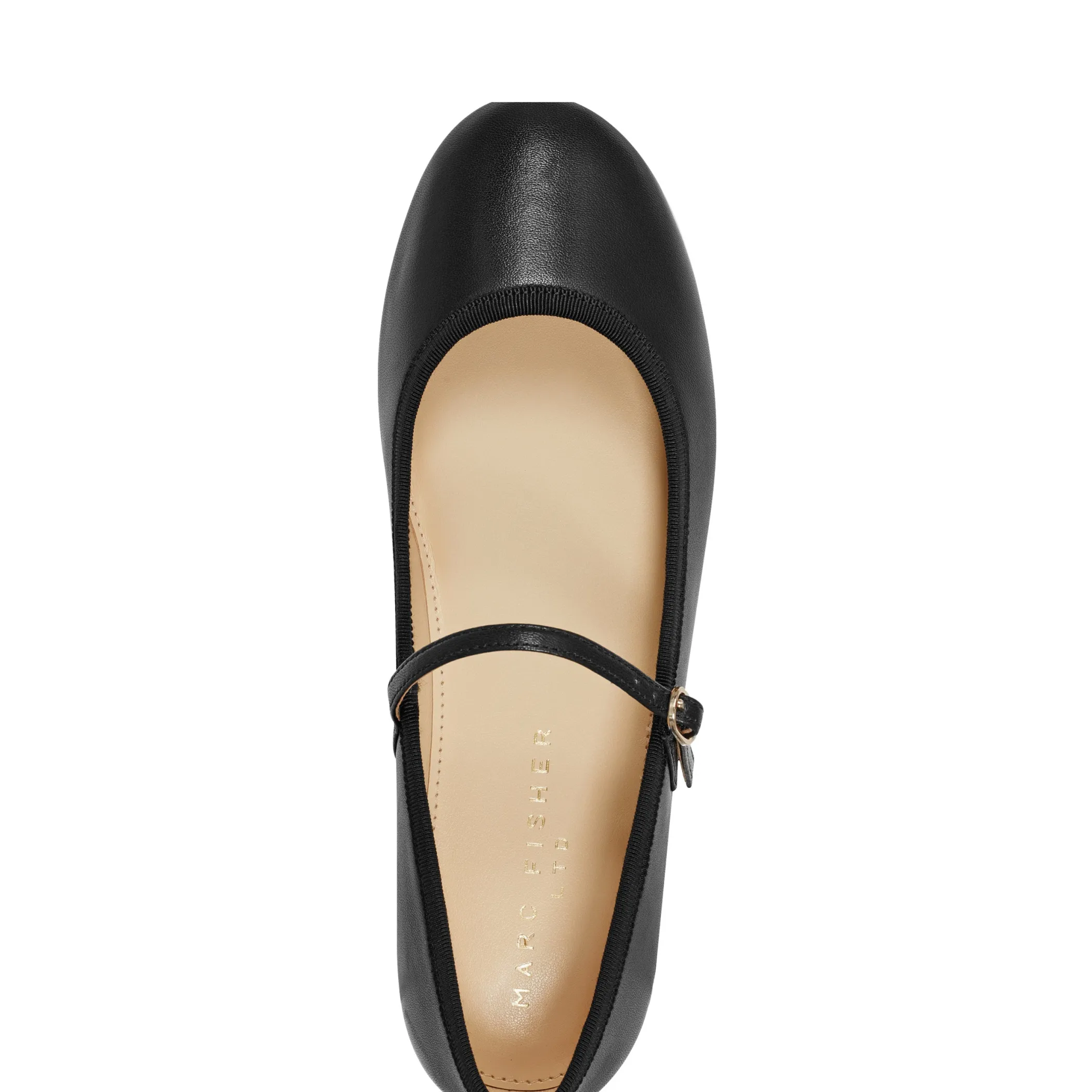 Clearance Marc Fisher Espina Ballet Flat Black Leather