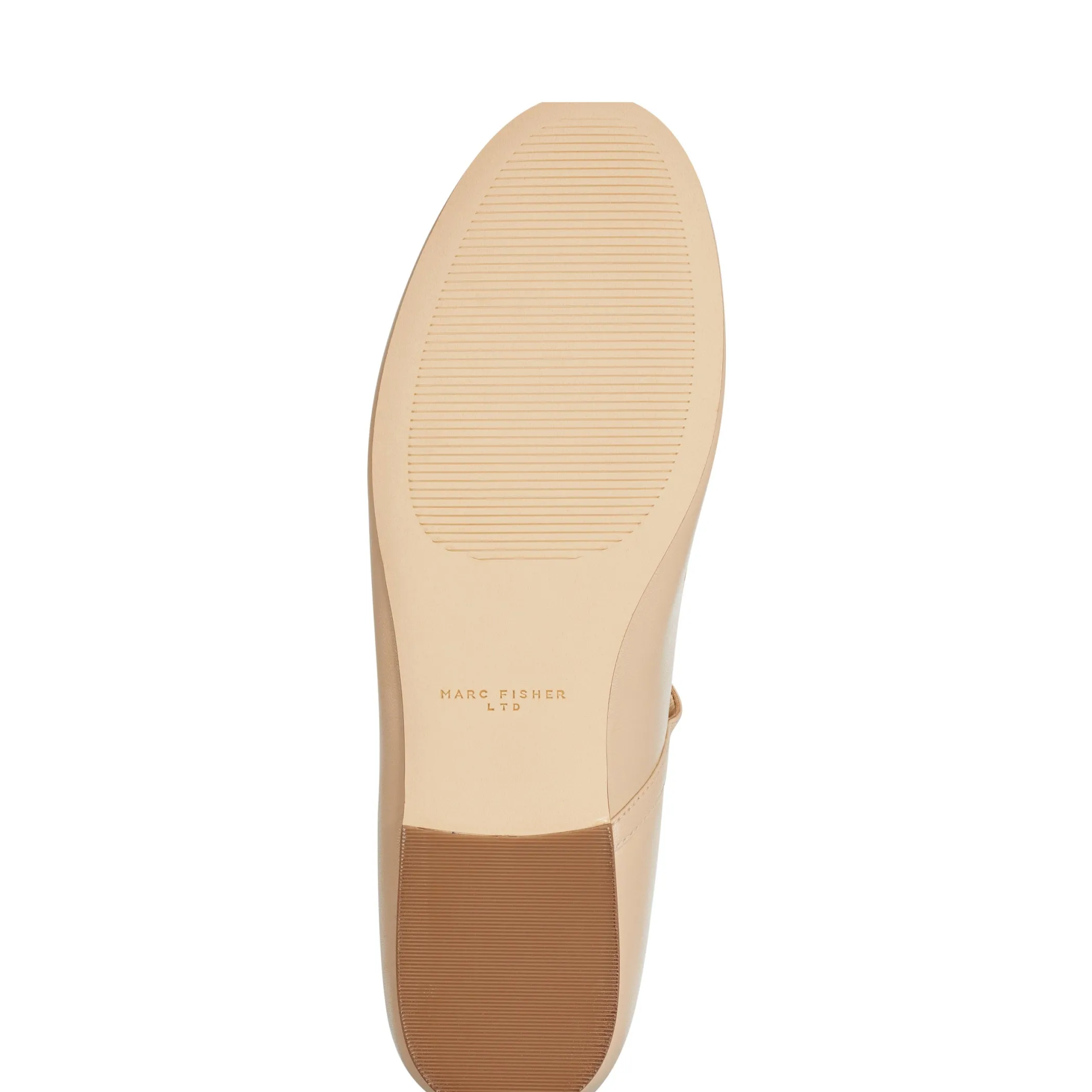 Sale Marc Fisher Espina Ballet Flat Natural Leather