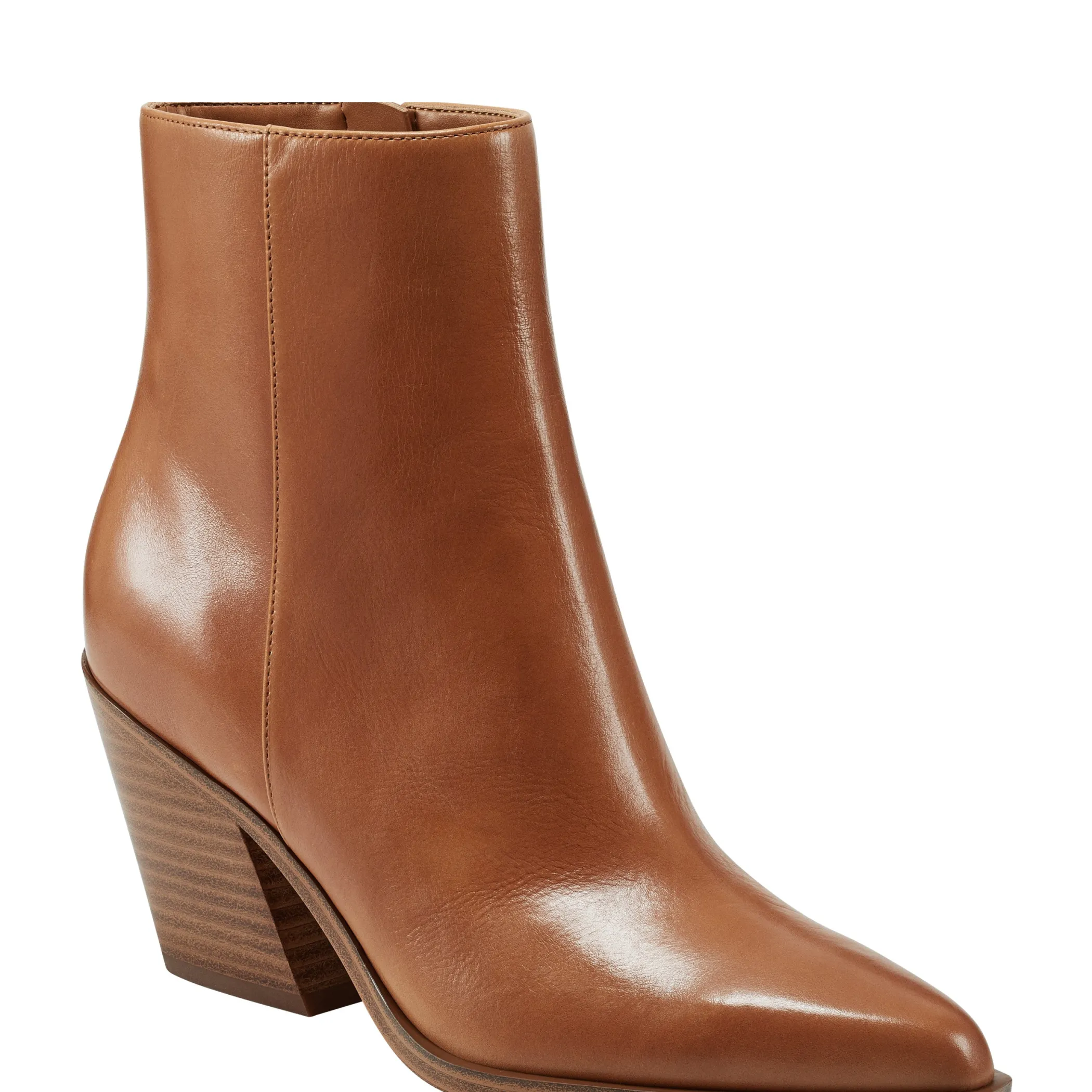 Fashion Marc Fisher Fabina Ankle Bootie Luggage Leather