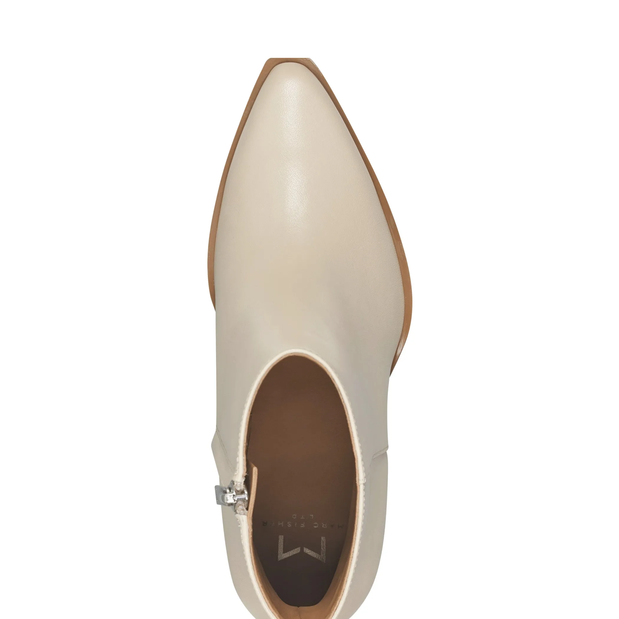 Cheap Marc Fisher Fabina Ankle Bootie Cream Leather