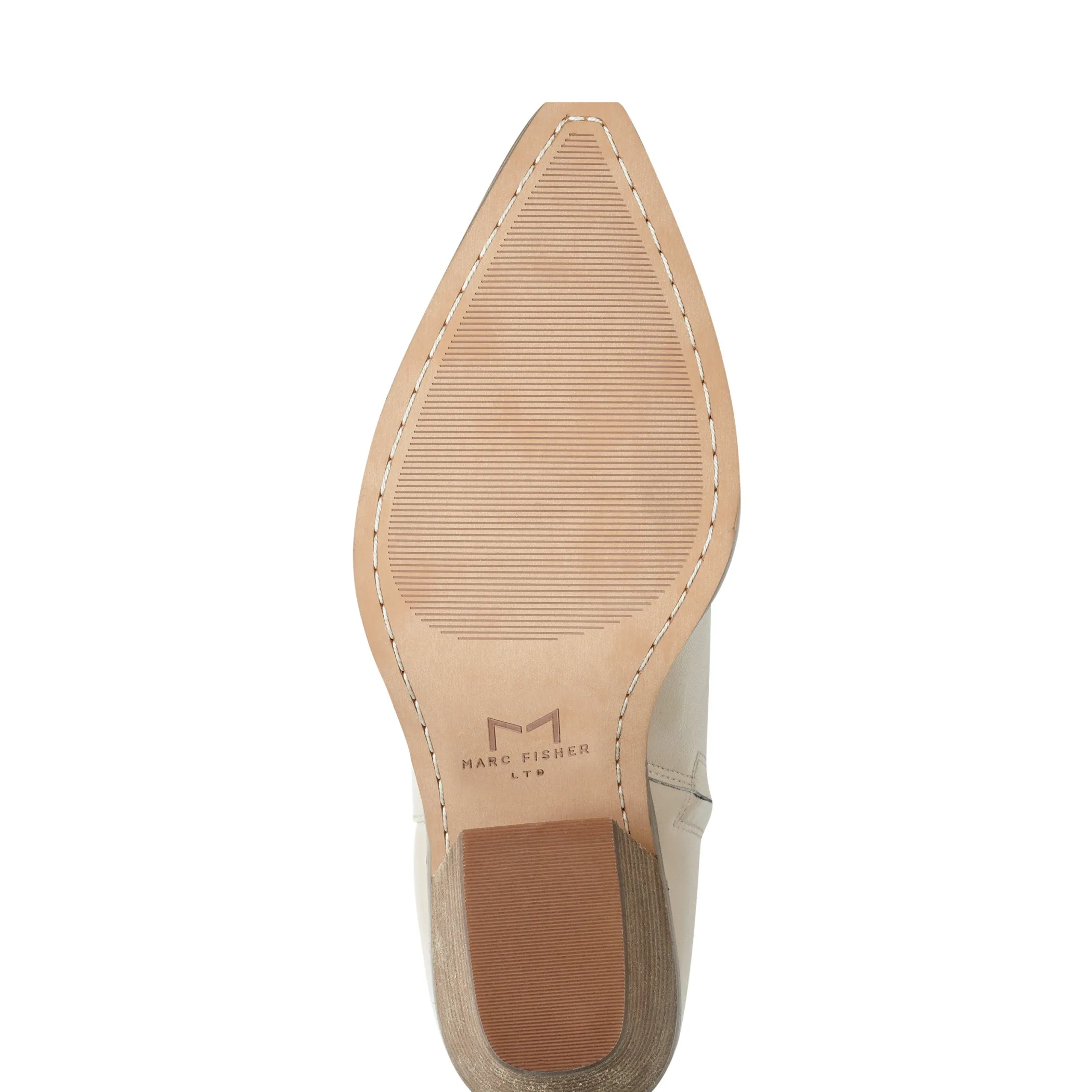 Cheap Marc Fisher Fabina Ankle Bootie Cream Leather