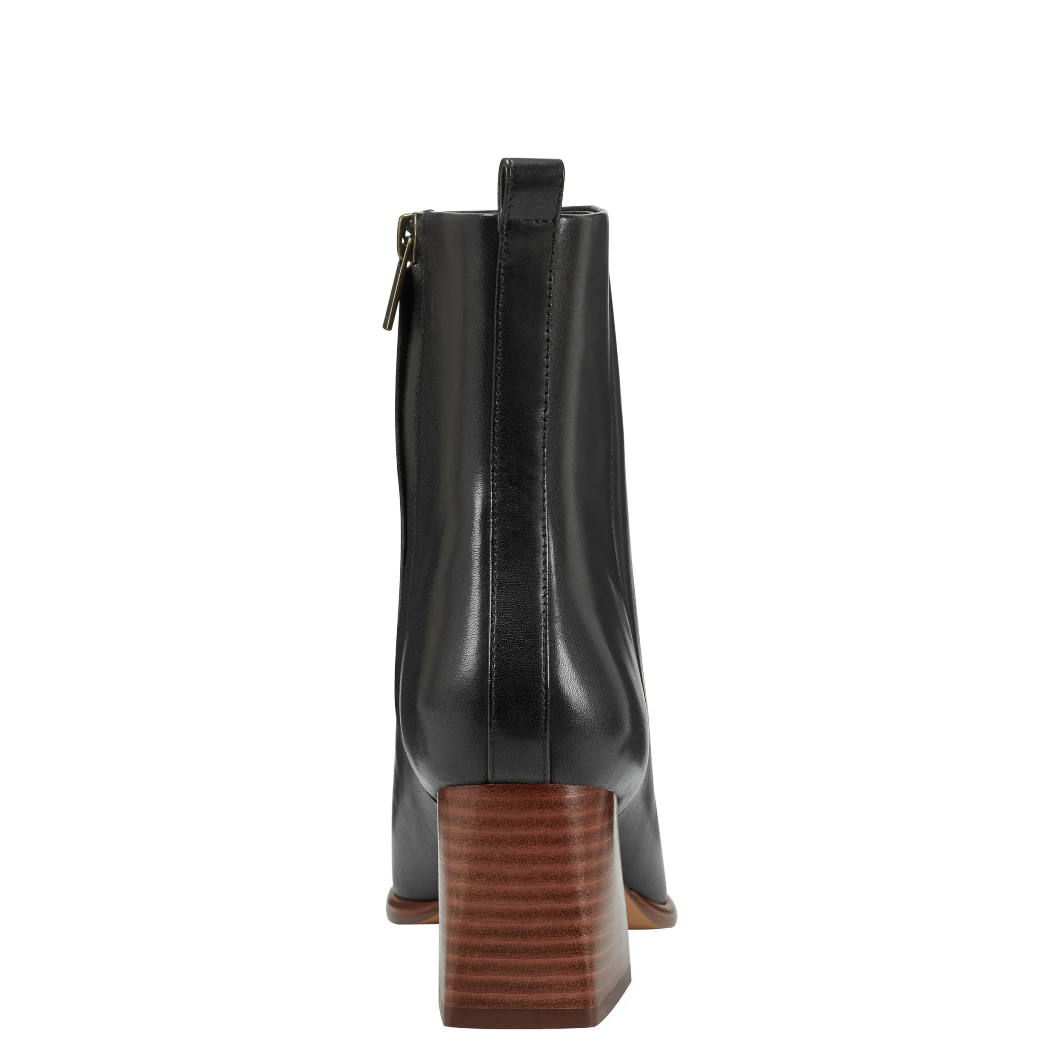 Best Sale Marc Fisher Floria Square Toe Bootie Black Leather