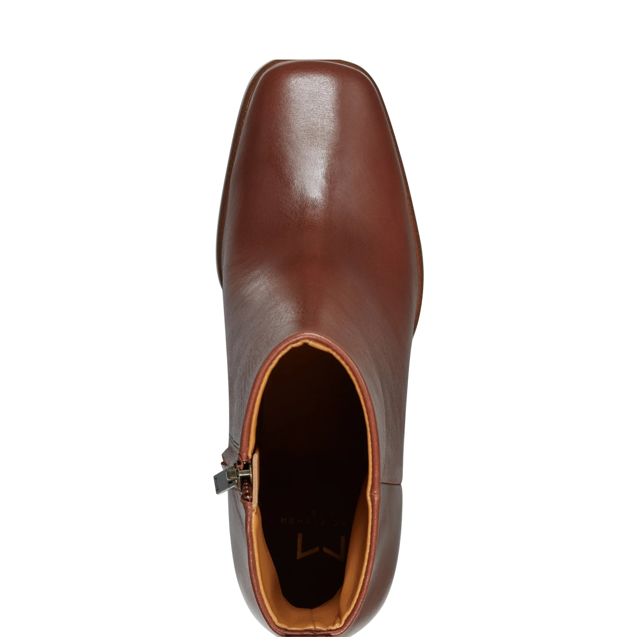 Cheap Marc Fisher Floria Square Toe Bootie Tan Leather