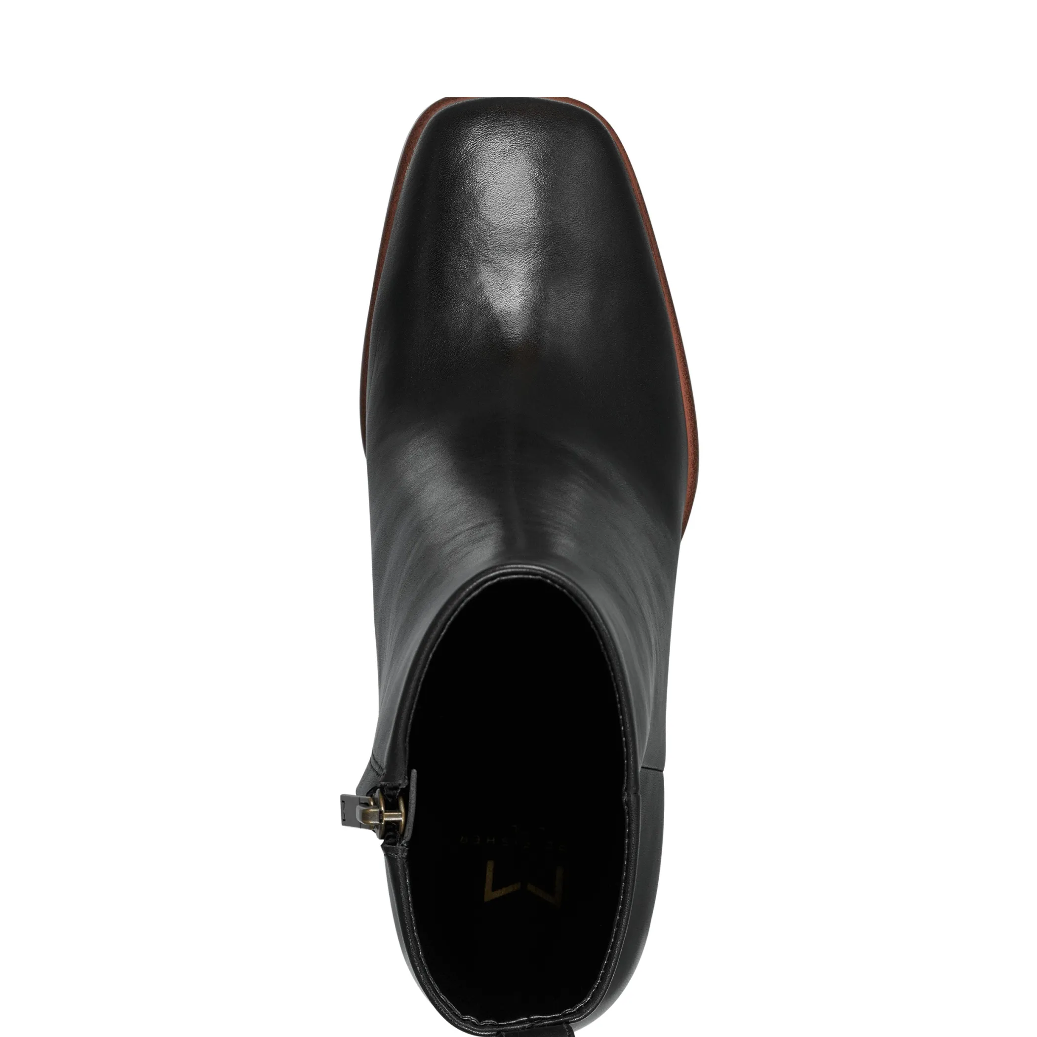 Best Sale Marc Fisher Floria Square Toe Bootie Black Leather