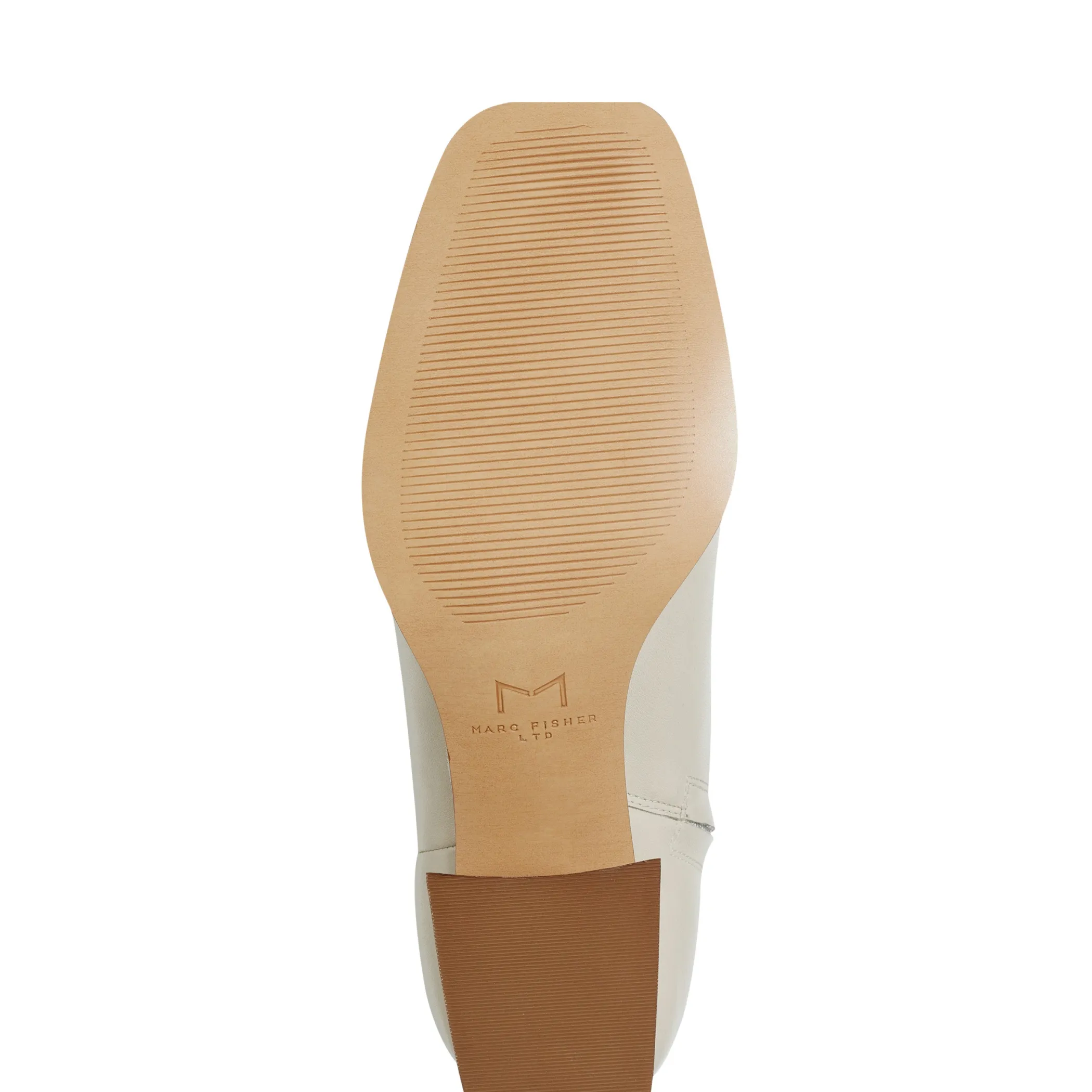 Outlet Marc Fisher Floria Square Toe Bootie Chic Cream Leather