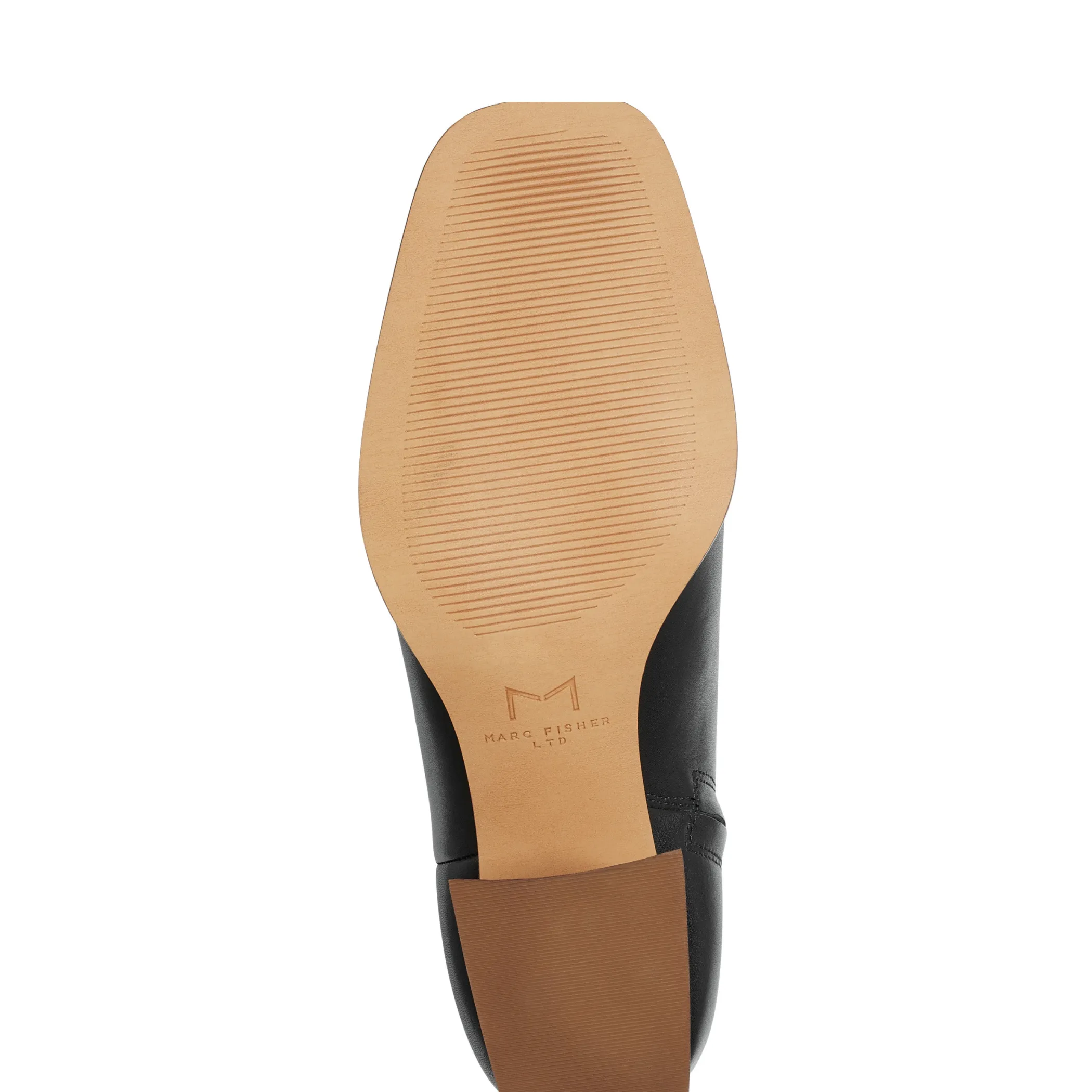 Best Sale Marc Fisher Floria Square Toe Bootie Black Leather