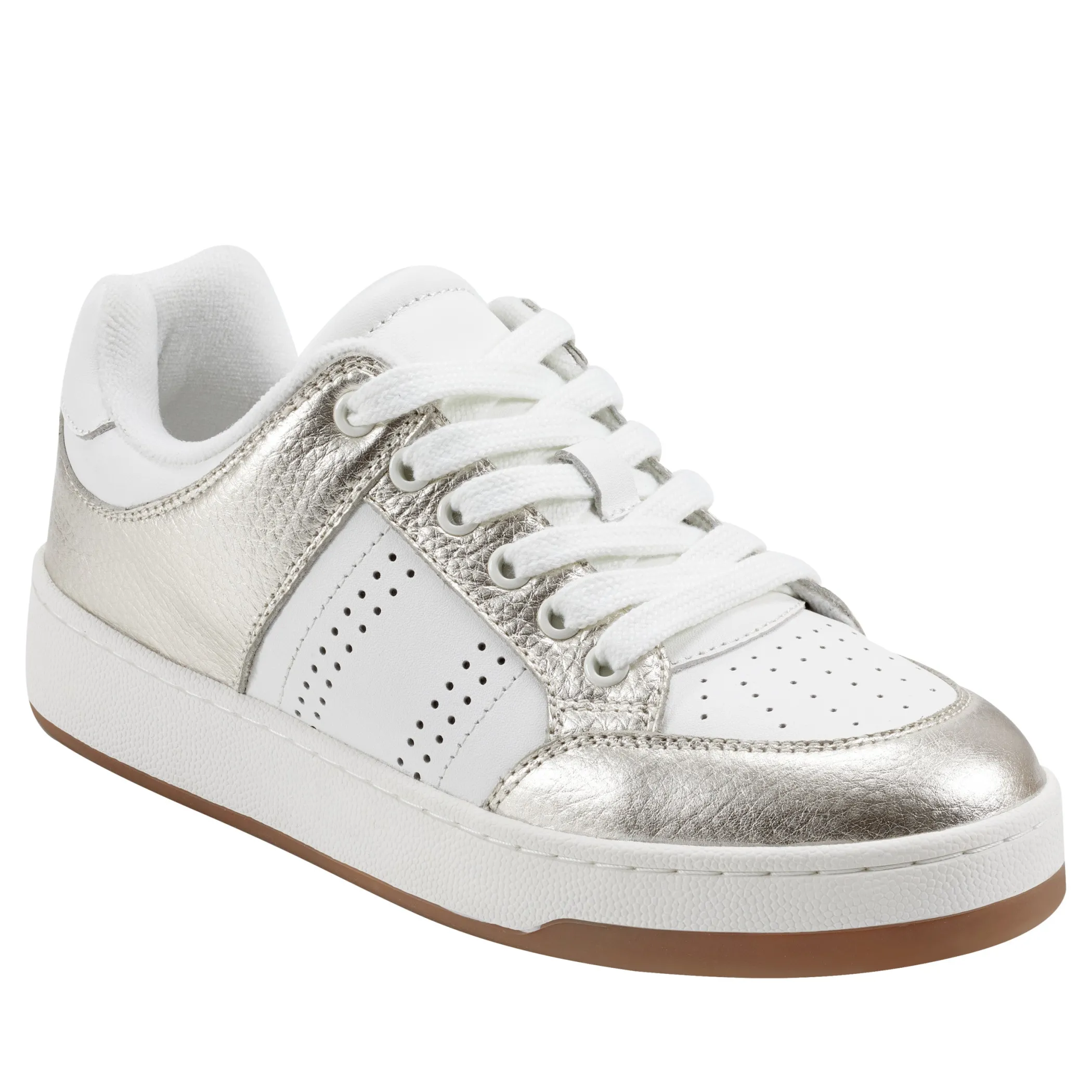Store Marc Fisher Flynnt Laceup Sneaker White/Platino