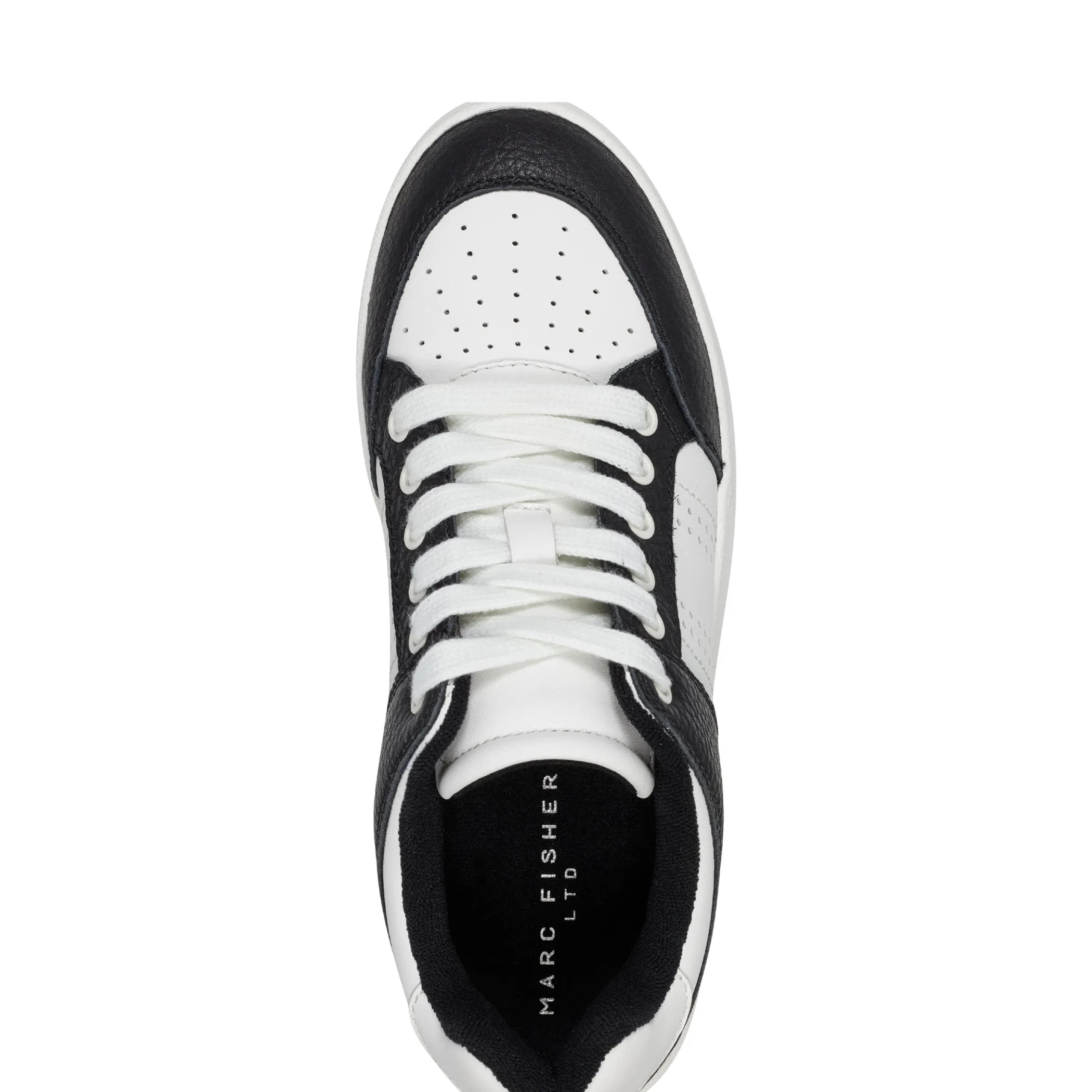Outlet Marc Fisher Flynnt Laceup Sneaker White/Black