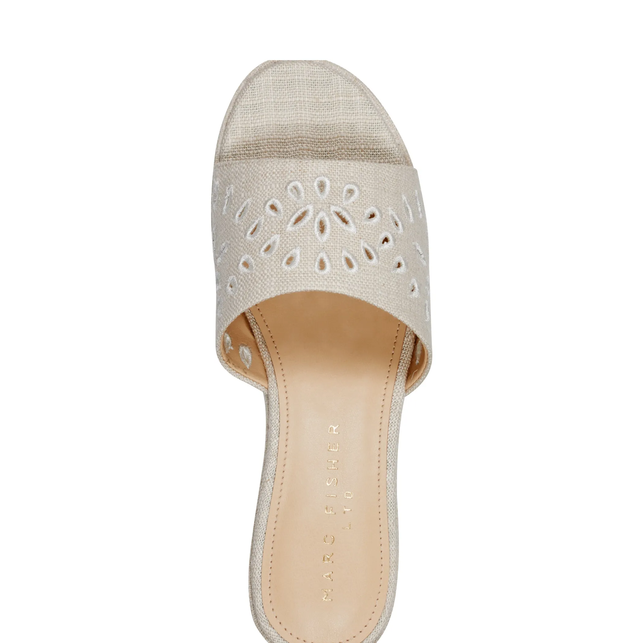 Cheap Marc Fisher Foreva Platform Slide Sandal Light Natural